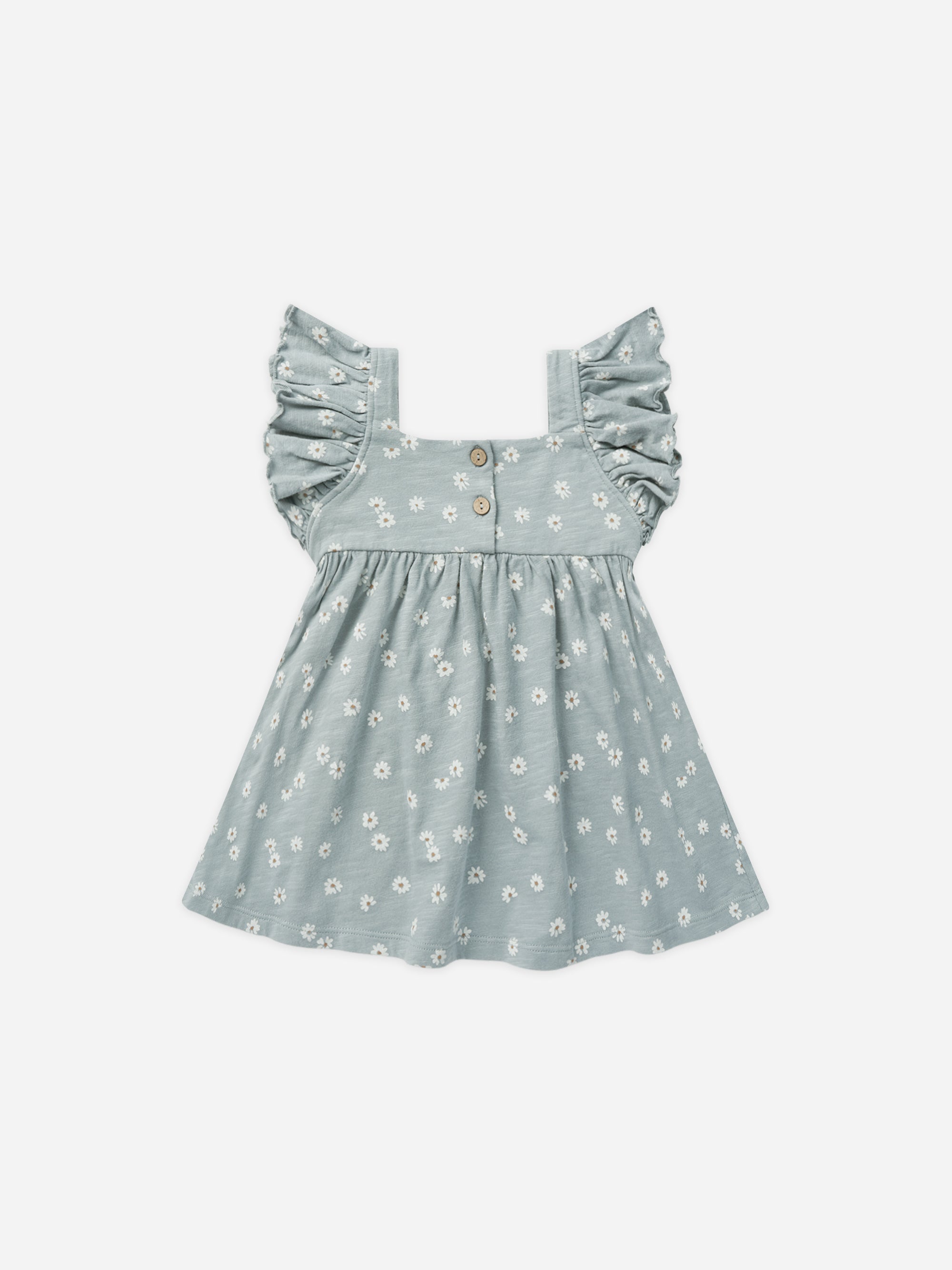 Mariposa Dress || Blue Daisy - Rylee + Cru | Kids Clothes | Trendy Baby Clothes | Modern Infant Outfits |
