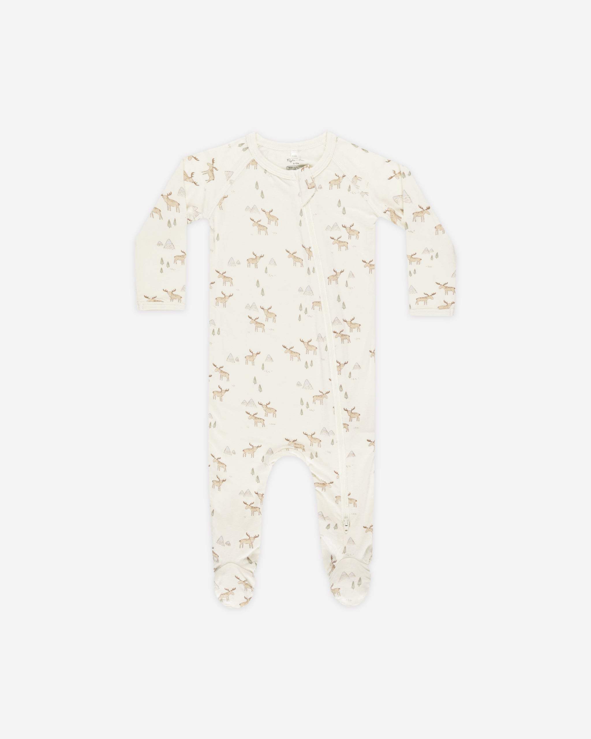 Footed Sleeper || Moose - Rylee + Cru | Kids Clothes | Trendy Baby Clothes | Modern Infant Outfits |