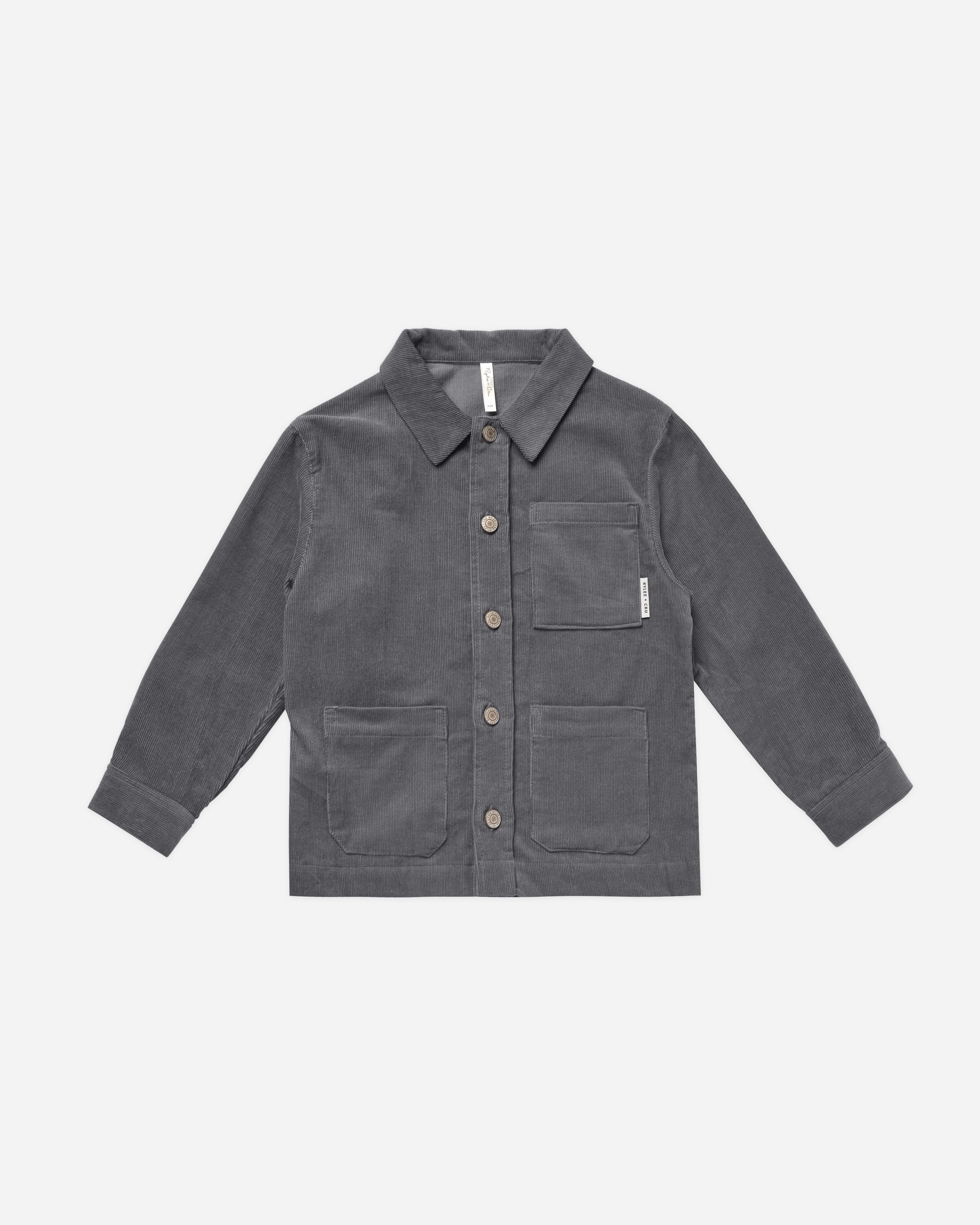 Cord Overshirt || Slate - Rylee + Cru | Kids Clothes | Trendy Baby Clothes | Modern Infant Outfits |