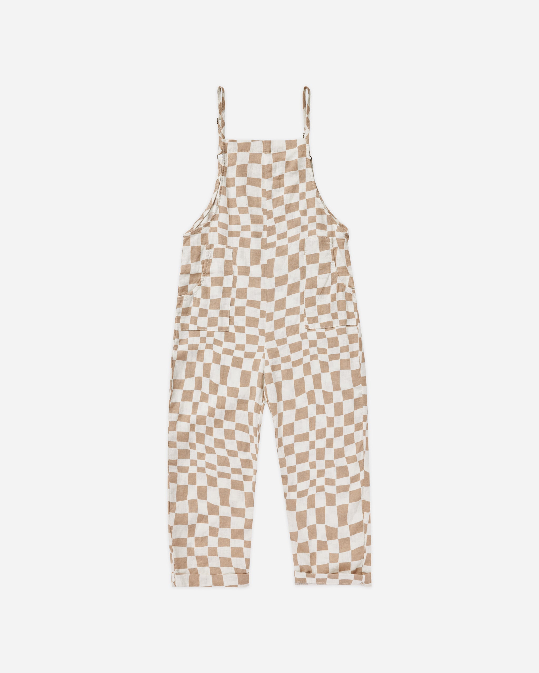 Iris Jumpsuit || Sand Check - Rylee + Cru | Kids Clothes | Trendy Baby Clothes | Modern Infant Outfits |