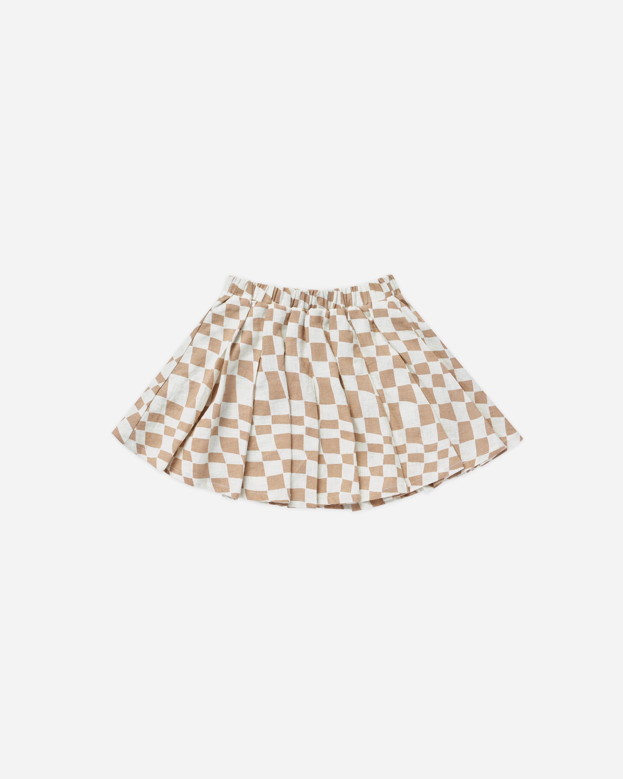 Pleated Skirt || Sand Check - Rylee + Cru | Kids Clothes | Trendy Baby Clothes | Modern Infant Outfits |