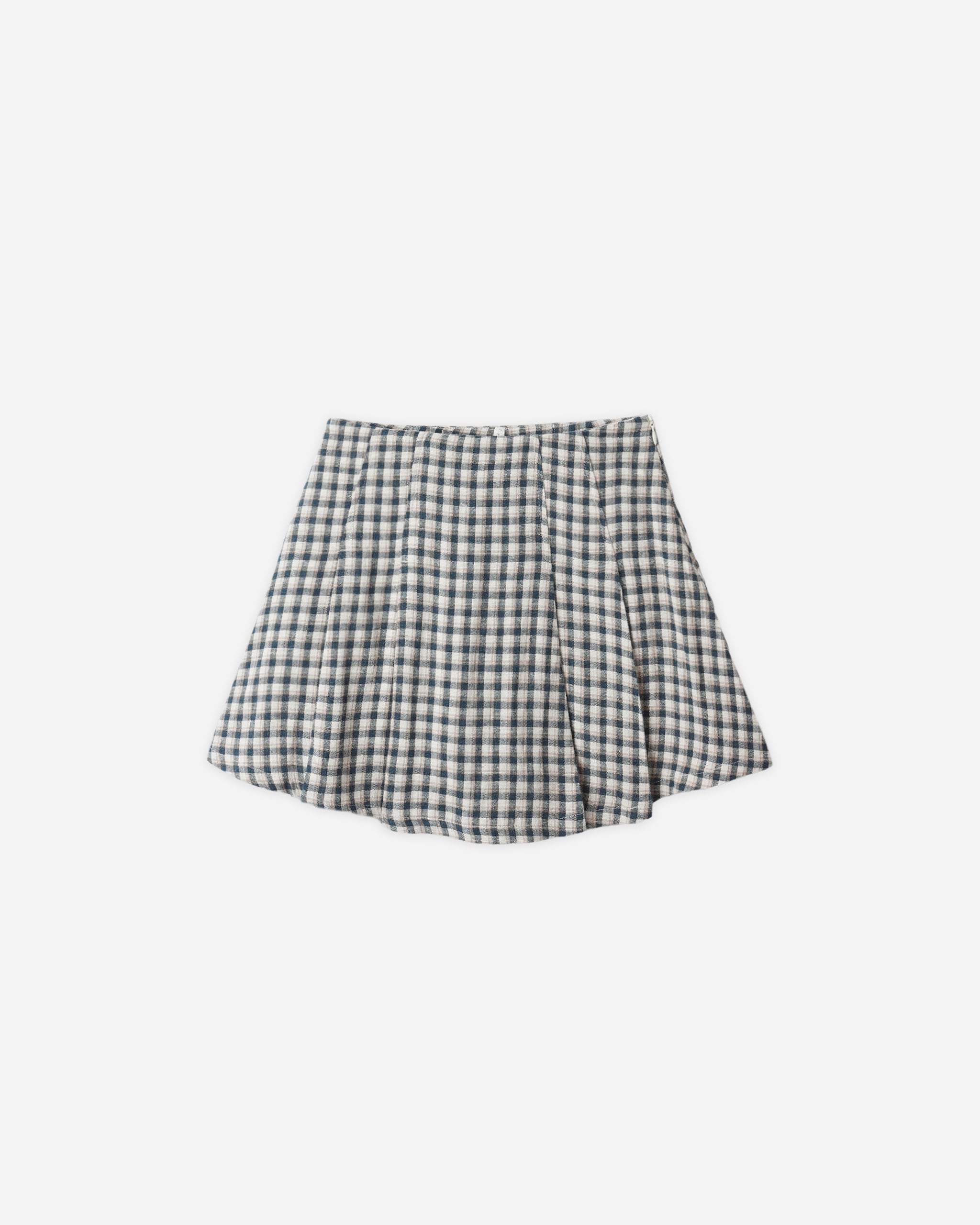 Pleated Mini Skirt || Navy Check - Rylee + Cru | Kids Clothes | Trendy Baby Clothes | Modern Infant Outfits |