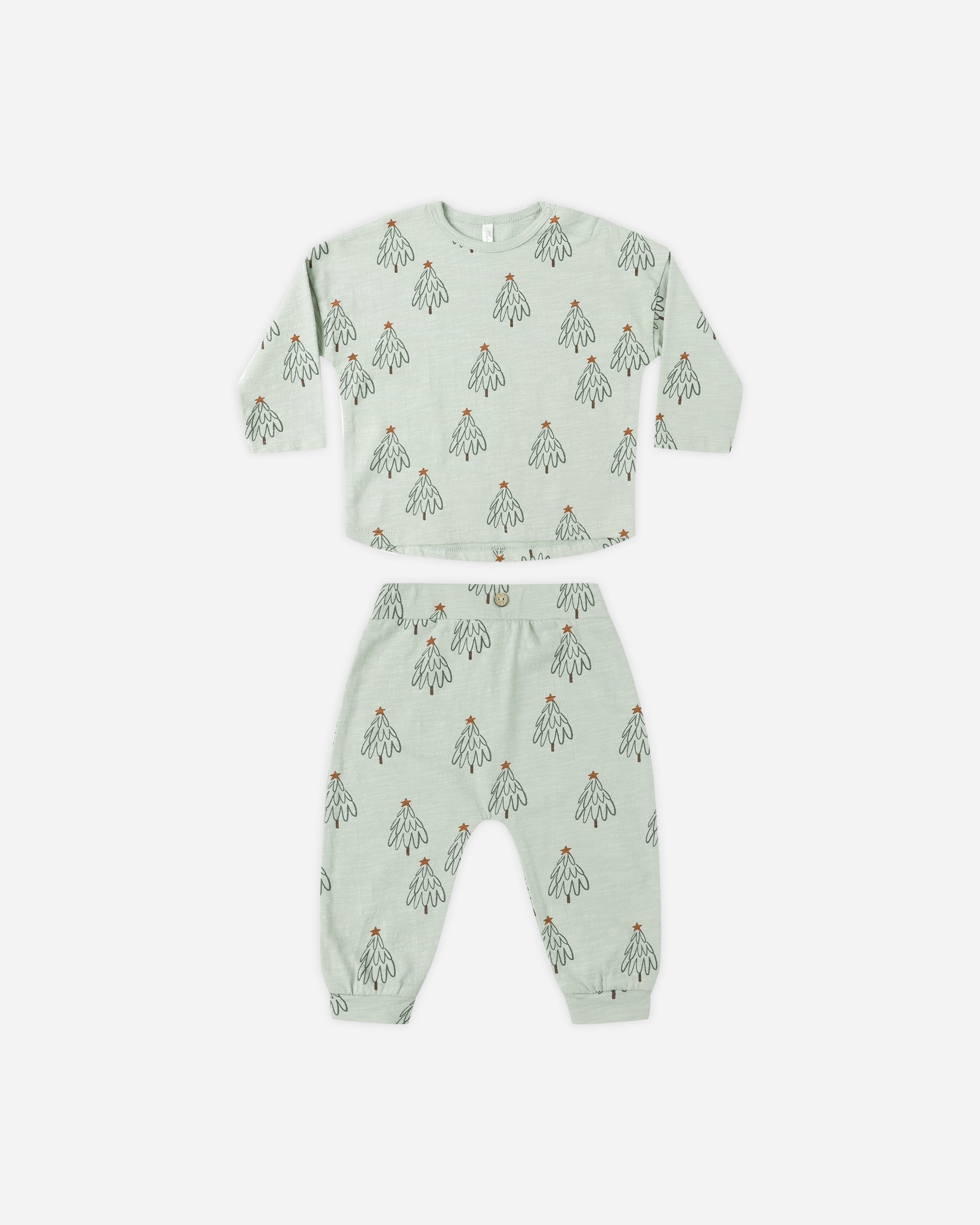 Long Sleeve Tee + Pant Set || Trees - Rylee + Cru | Kids Clothes | Trendy Baby Clothes | Modern Infant Outfits |