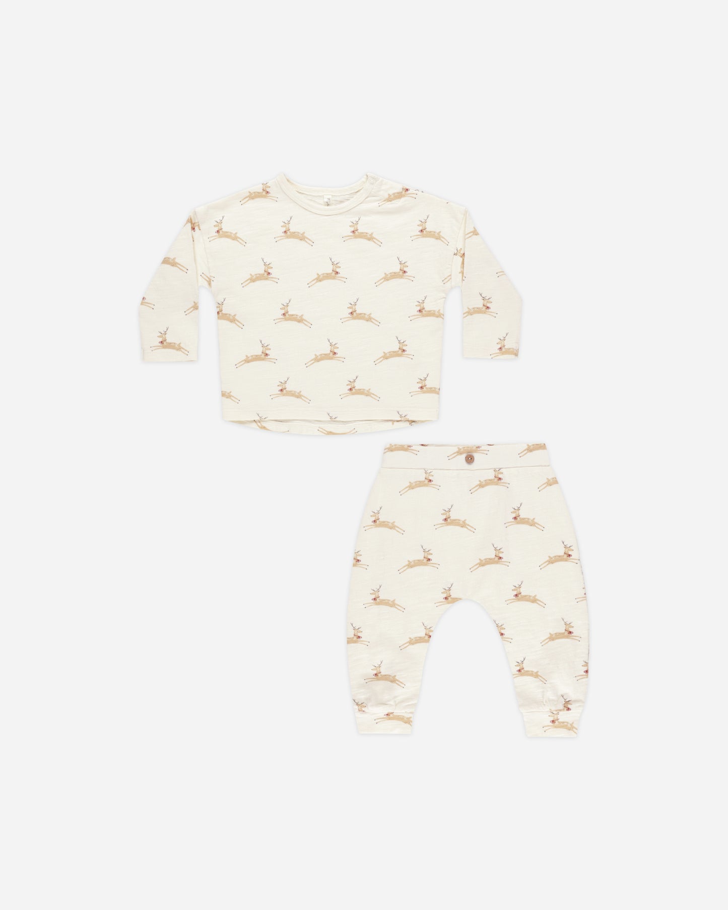 Long Sleeve Tee + Pant Set || Reindeer