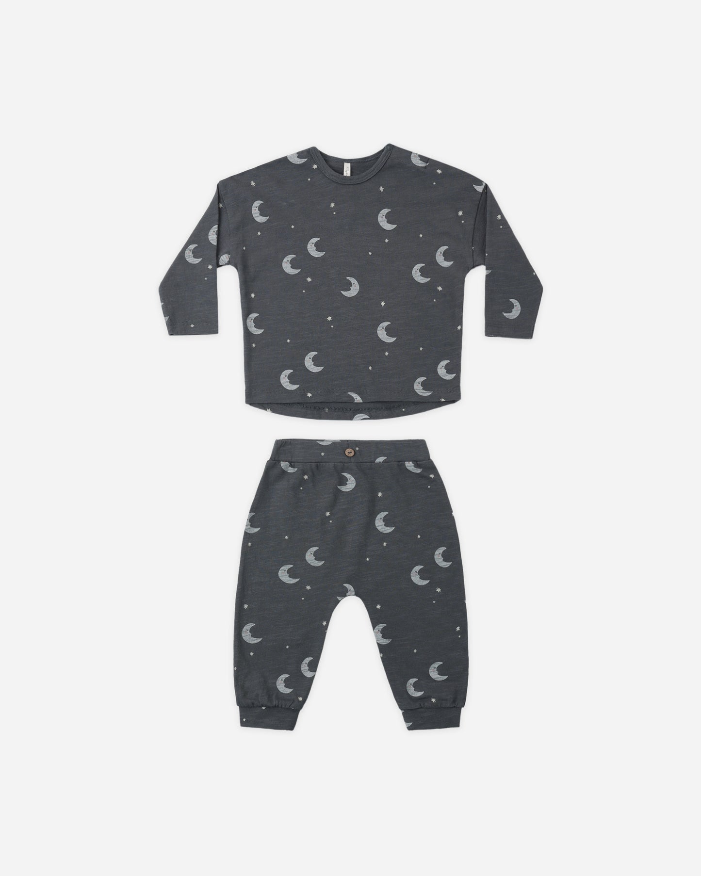 Long Sleeve Tee + Pant Set Moons - Rylee + Cru | Kids Clothes | Trendy Baby Clothes | Modern Infant Outfits |