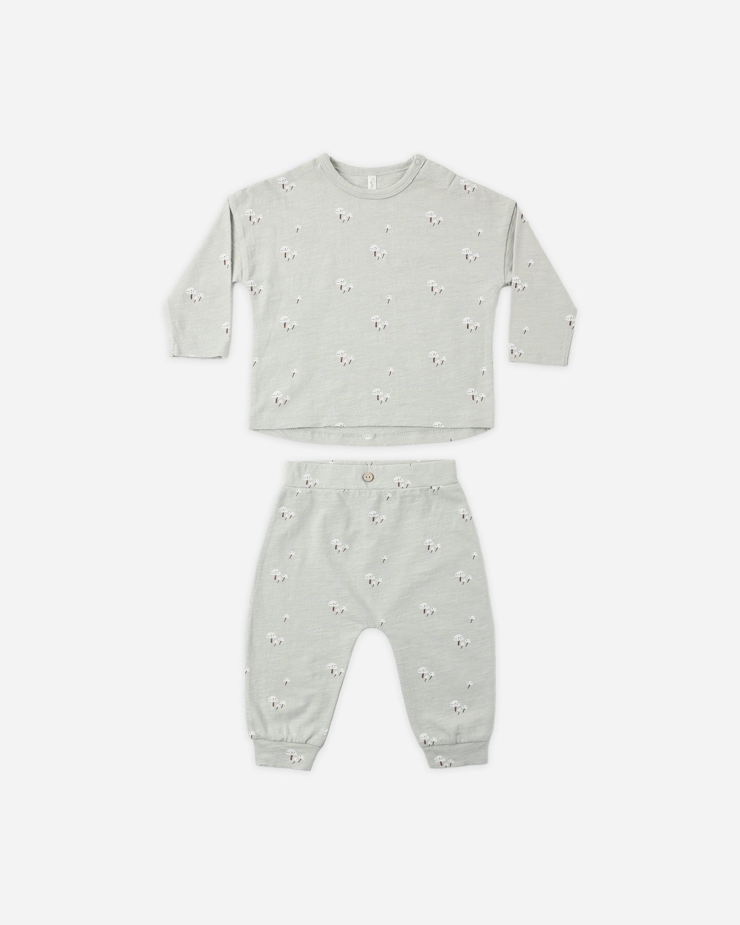 Long Sleeve Tee + Pant Set Mushrooms - Rylee + Cru | Kids Clothes | Trendy Baby Clothes | Modern Infant Outfits |