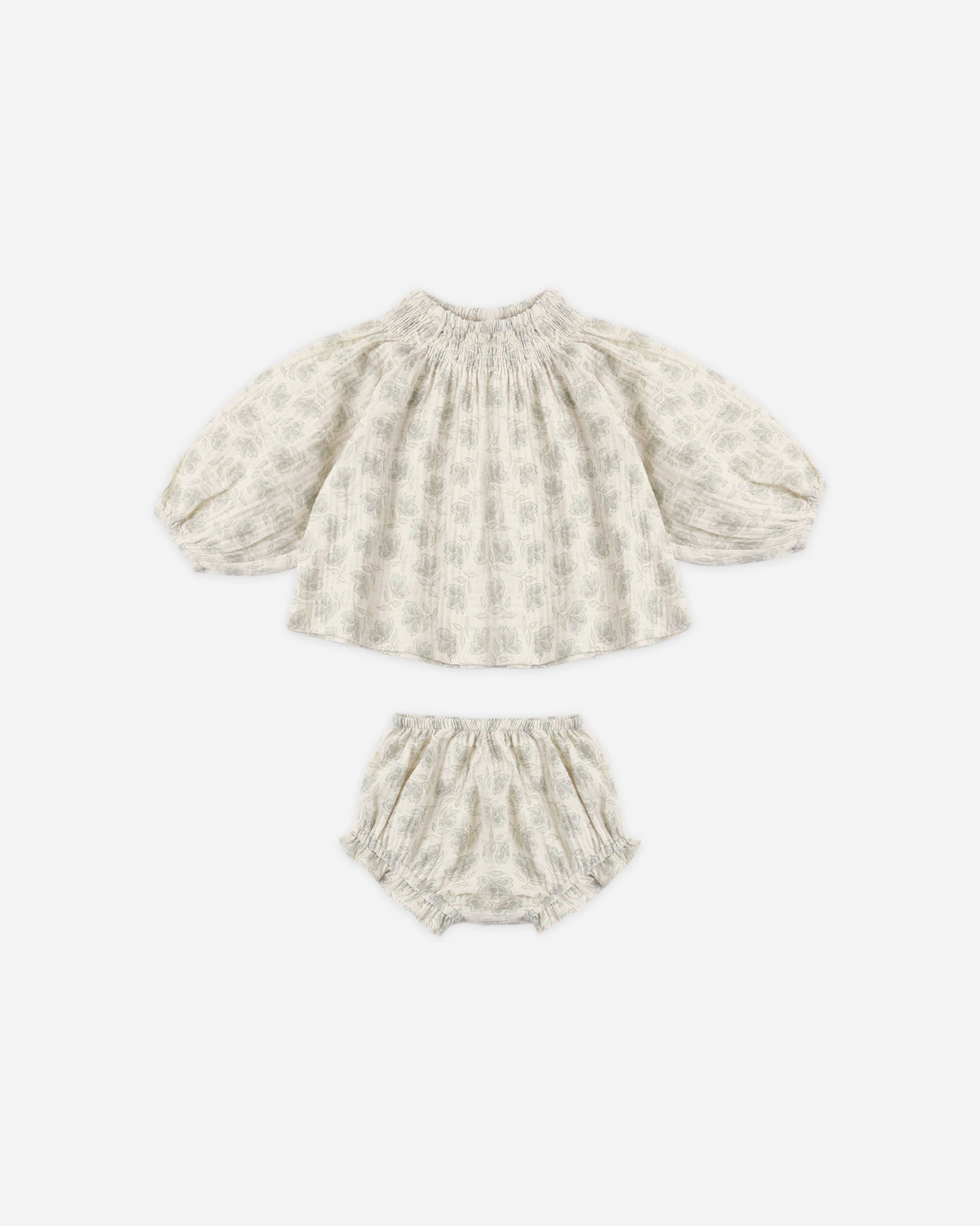 Quincy Set Green Iris - Rylee + Cru | Kids Clothes | Trendy Baby Clothes | Modern Infant Outfits |