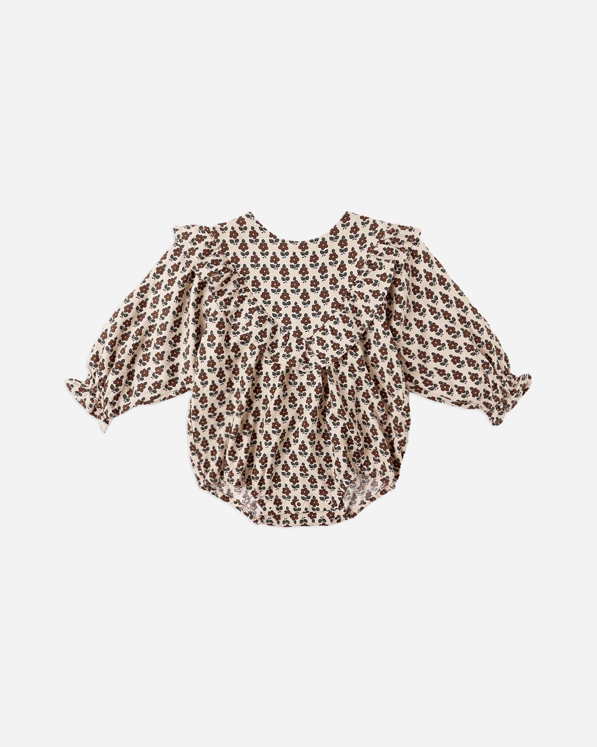 Winnie Romper || Harvest Floral - Rylee + Cru | Kids Clothes | Trendy Baby Clothes | Modern Infant Outfits |