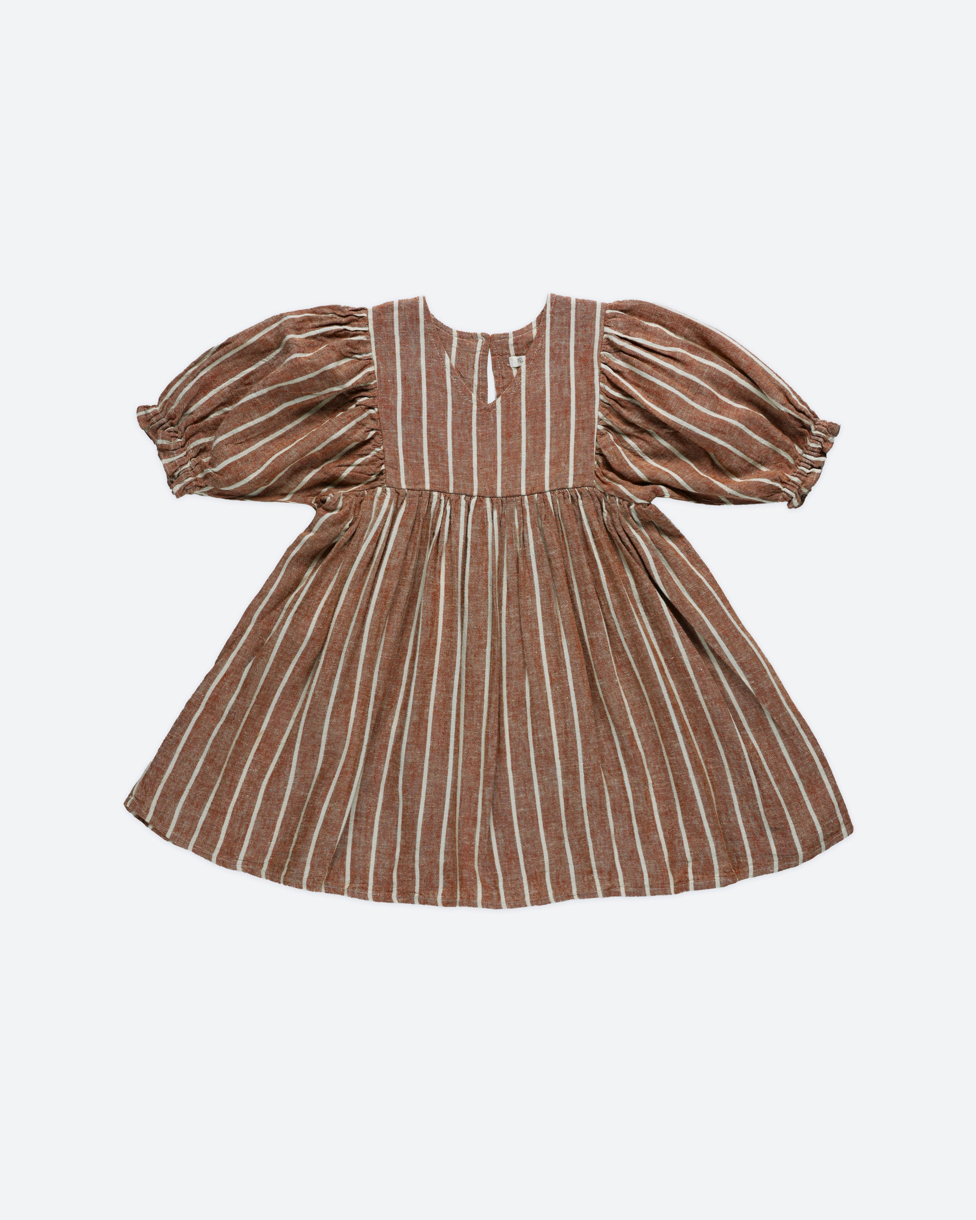 Joelene Dress || Cedar Pinstripe - Rylee + Cru | Kids Clothes | Trendy Baby Clothes | Modern Infant Outfits |