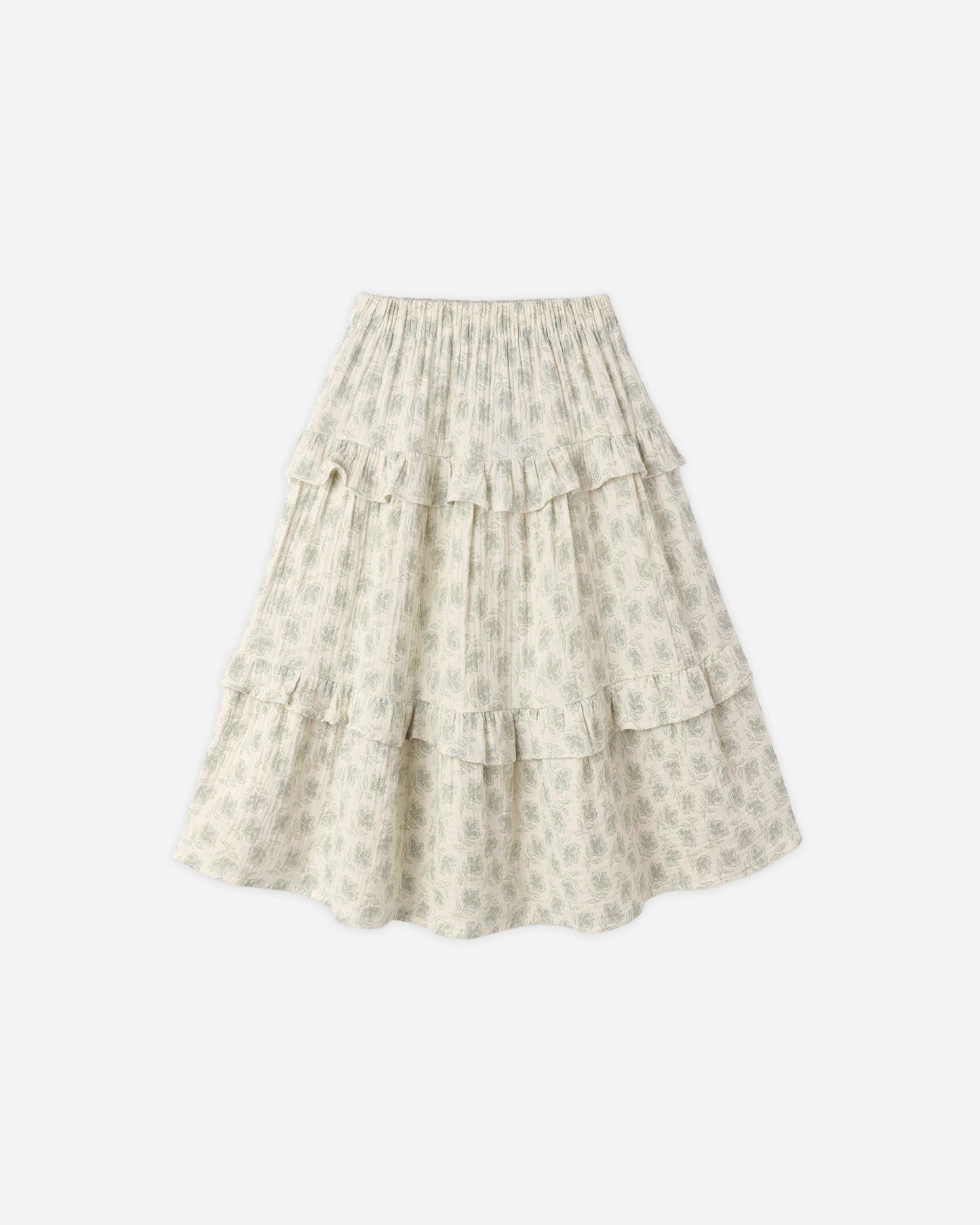 Ruffled Midi Skirt Green Iris - Rylee + Cru | Kids Clothes | Trendy Baby Clothes | Modern Infant Outfits |