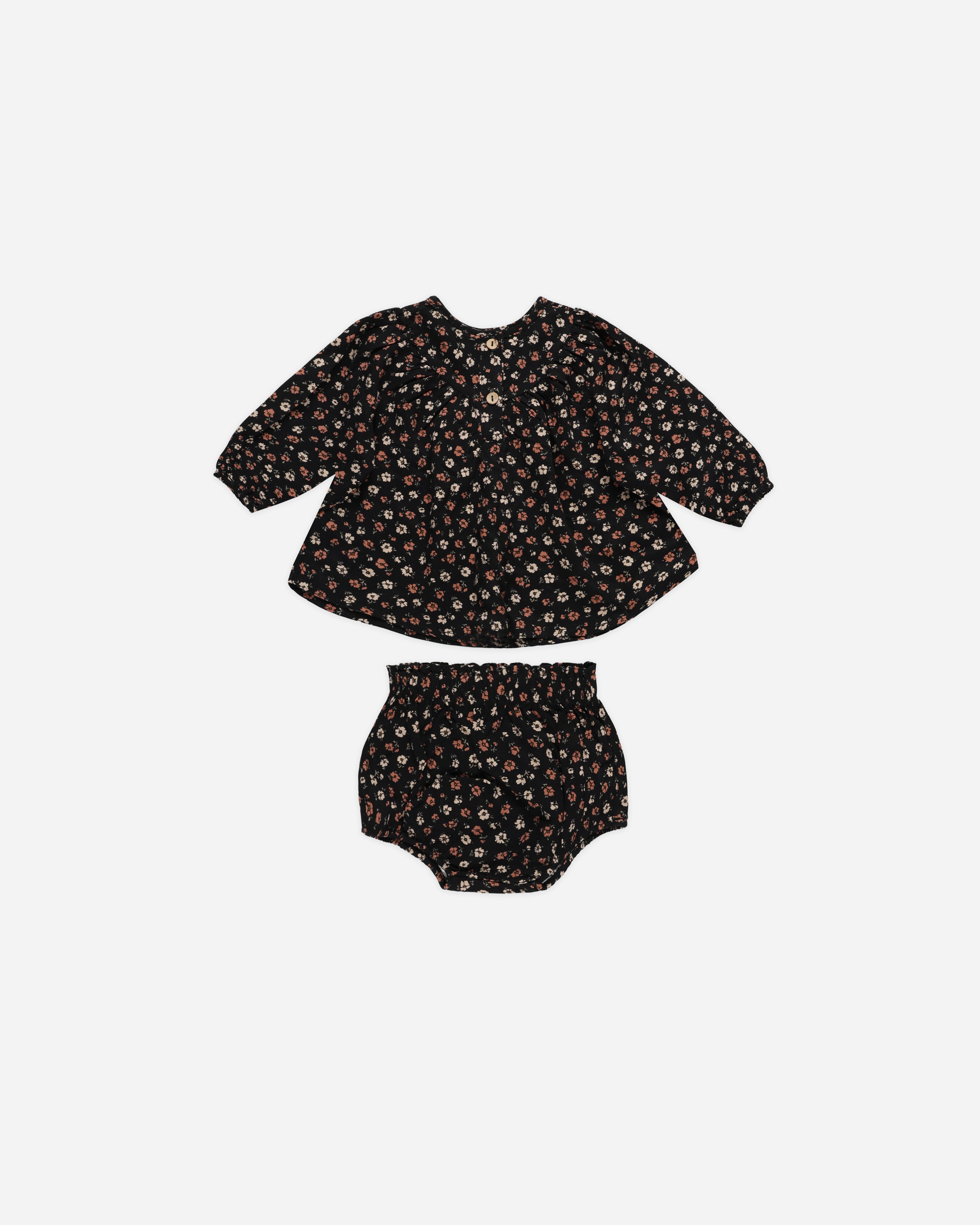 Eloise Set || Dark Floral - Rylee + Cru | Kids Clothes | Trendy Baby Clothes | Modern Infant Outfits |