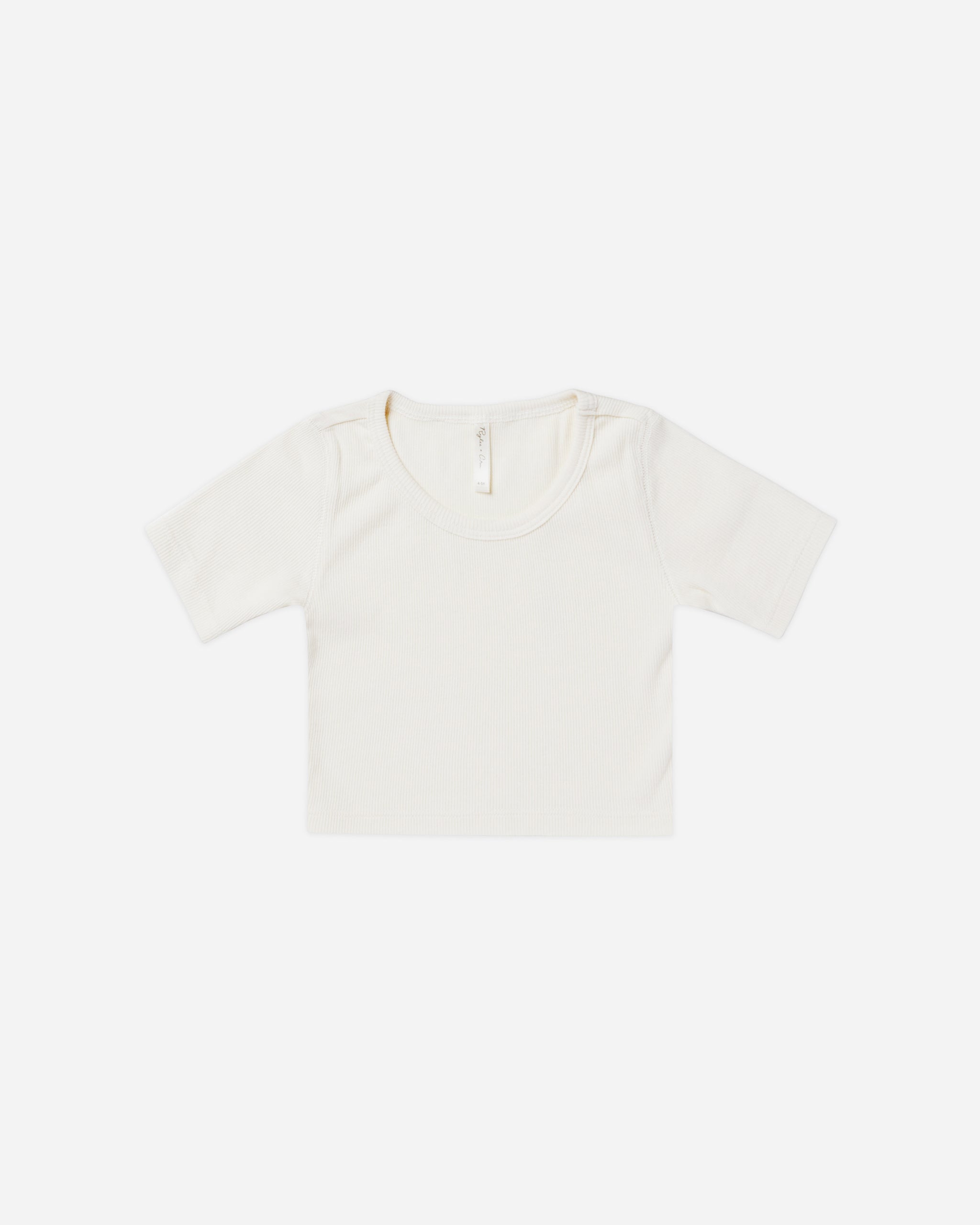 Ribbed Scoop Tee || Ivory - Rylee + Cru | Kids Clothes | Trendy Baby Clothes | Modern Infant Outfits |