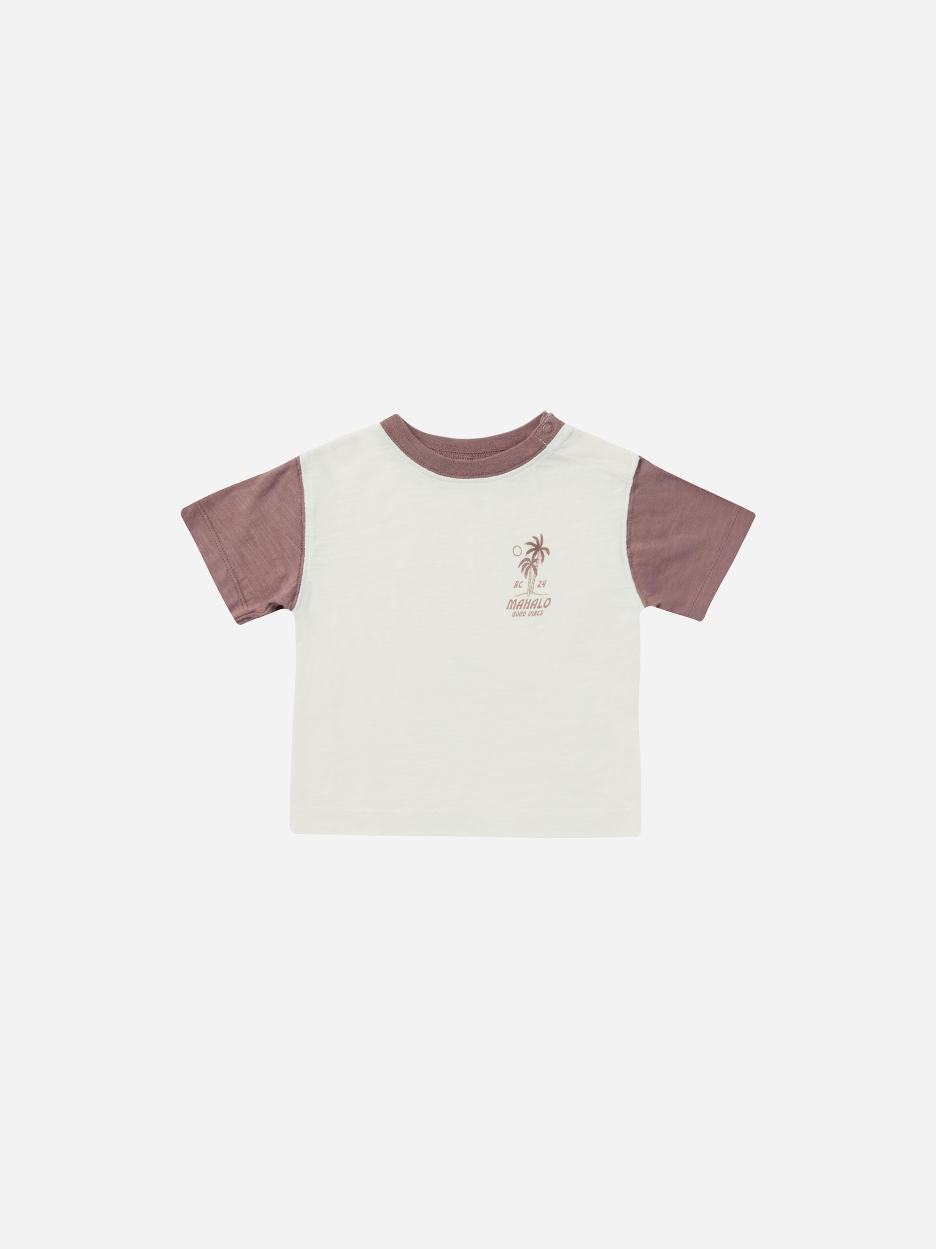 Contrast Short Sleeve Tee || Mahalo - Rylee + Cru | Kids Clothes | Trendy Baby Clothes | Modern Infant Outfits |