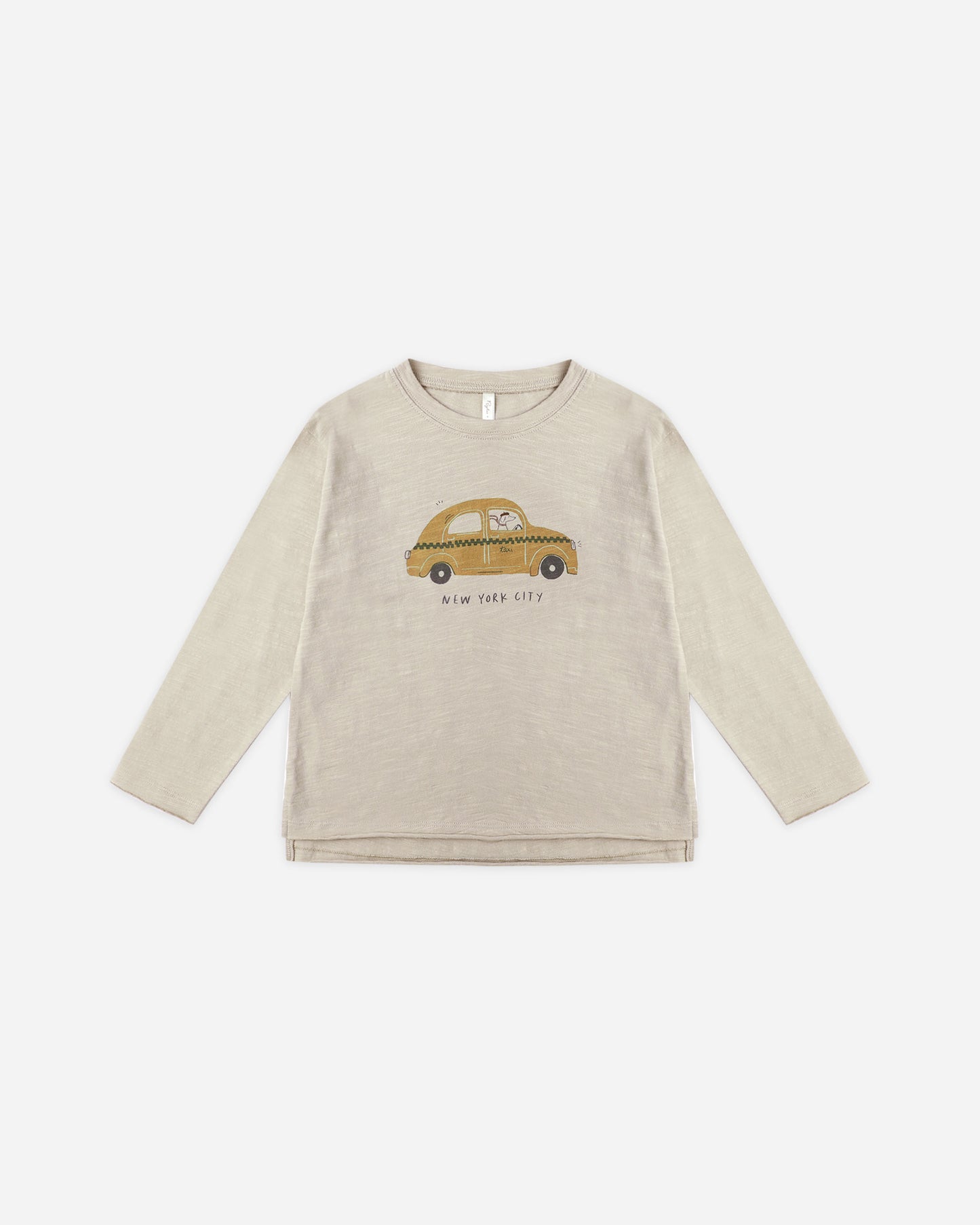 Raw Edge Long Sleeve Tee || Taxi - Rylee + Cru | Kids Clothes | Trendy Baby Clothes | Modern Infant Outfits |
