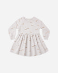 Raglan Dress Foxes - Rylee + Cru | Kids Clothes | Trendy Baby Clothes | Modern Infant Outfits |