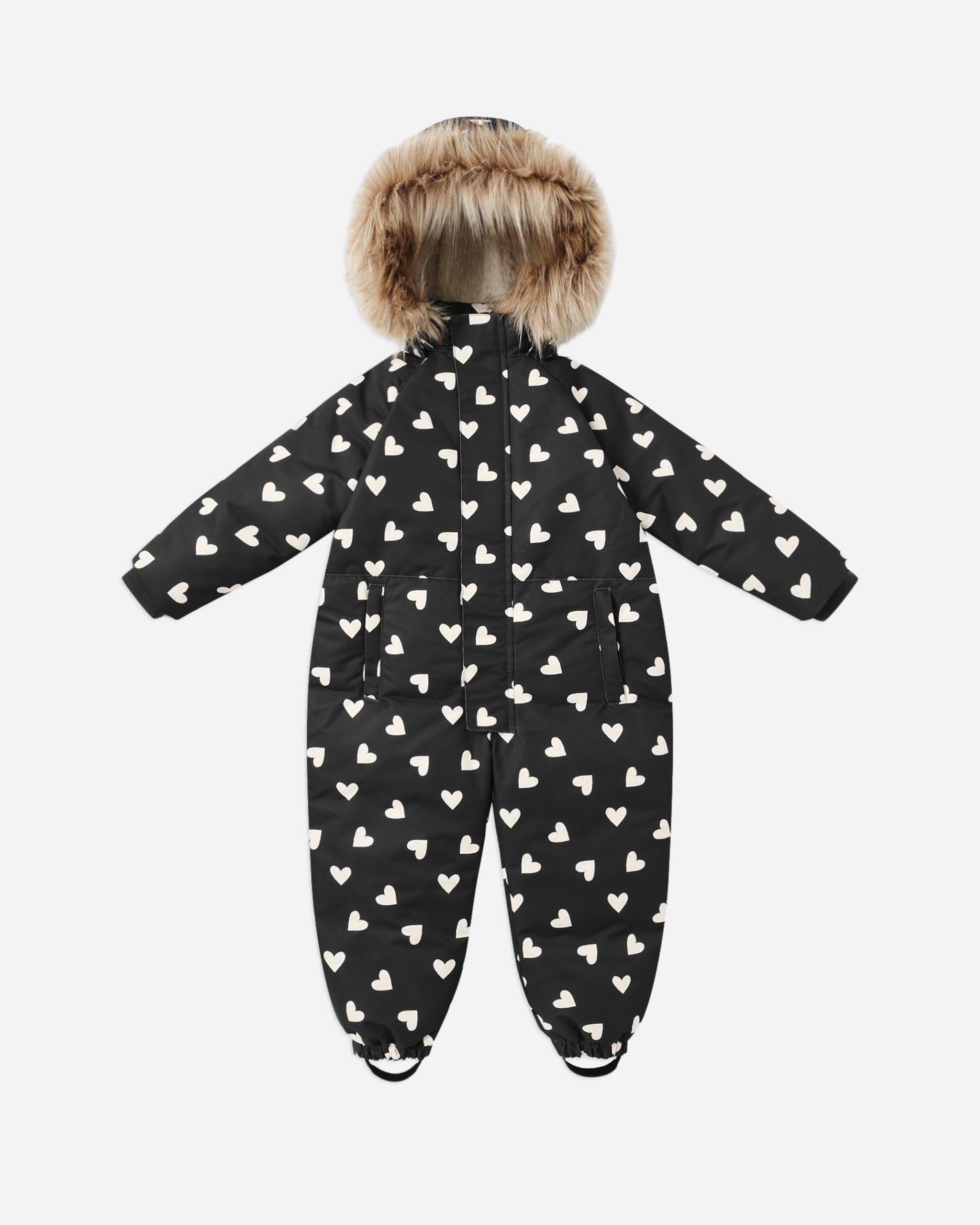 Ski Snowsuit || Hearts - Rylee + Cru | Kids Clothes | Trendy Baby Clothes | Modern Infant Outfits |