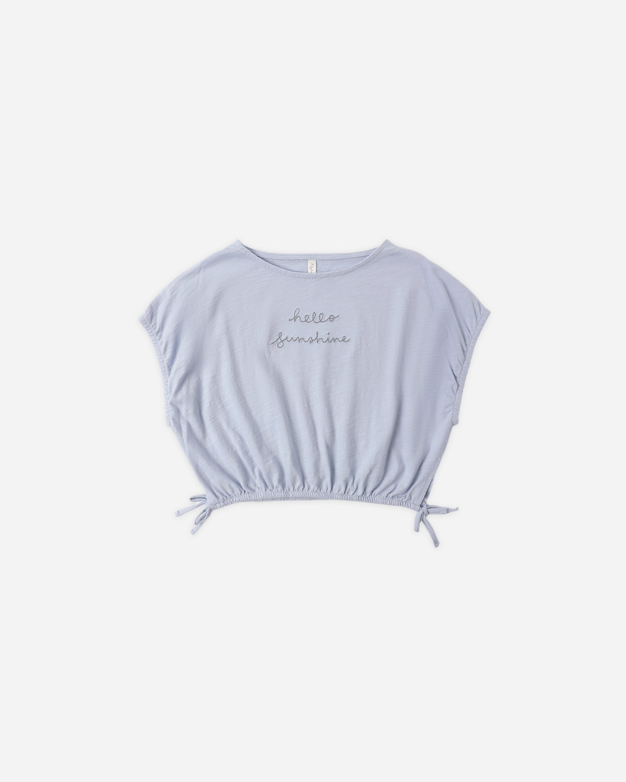 Cropped Cinch Tee Hello Sunshine - Rylee + Cru | Kids Clothes | Trendy Baby Clothes | Modern Infant Outfits |