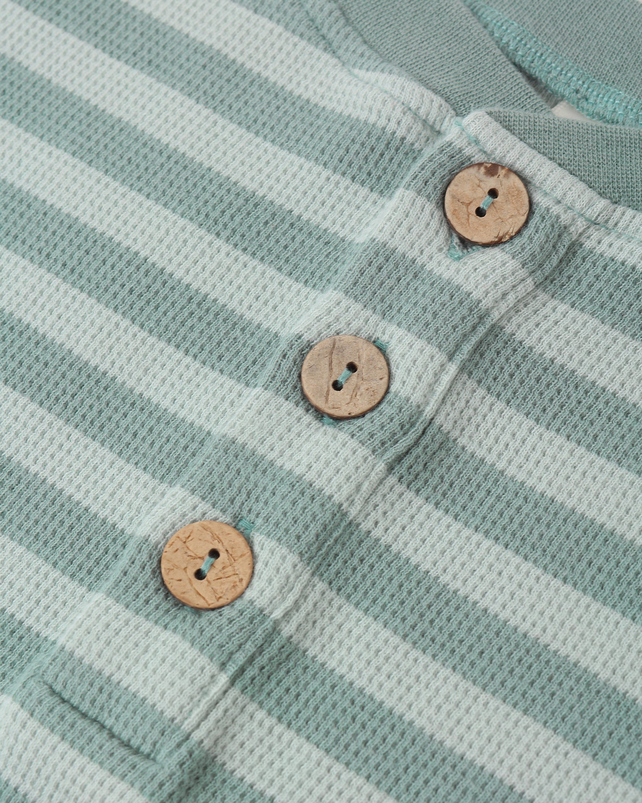 Summer Waffle Set Sea Green Stripe - Rylee + Cru | Kids Clothes | Trendy Baby Clothes | Modern Infant Outfits |