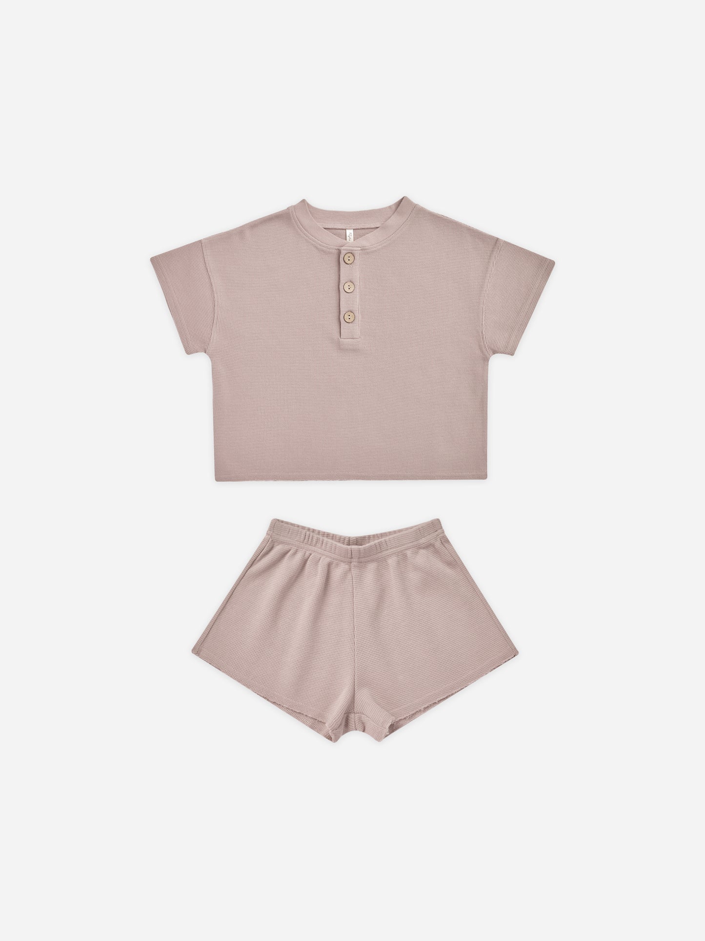 Summer Waffle Set || Mauve - Rylee + Cru | Kids Clothes | Trendy Baby Clothes | Modern Infant Outfits |