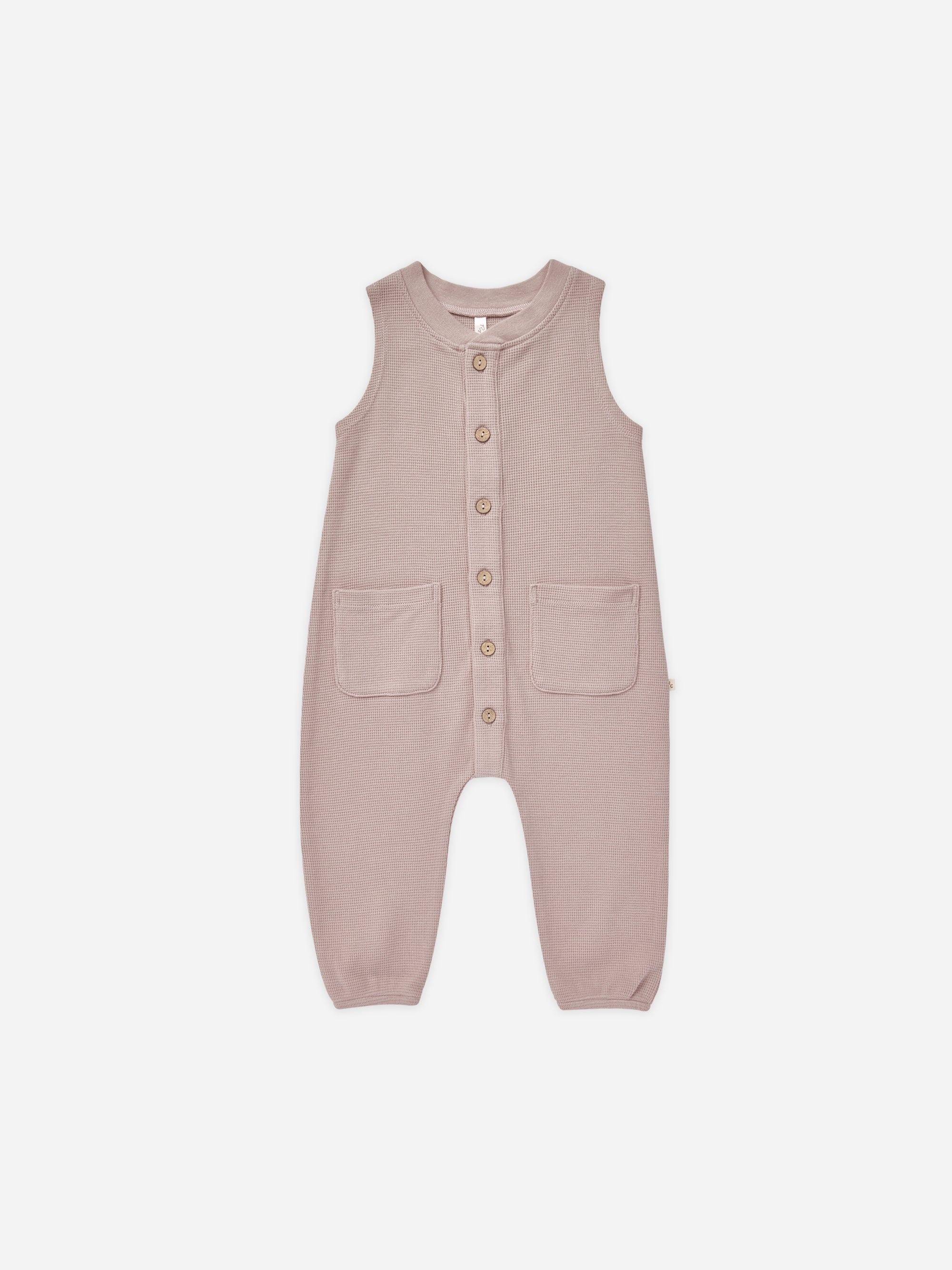 Summer Waffle Jumpsuit || Mauve - Rylee + Cru | Kids Clothes | Trendy Baby Clothes | Modern Infant Outfits |