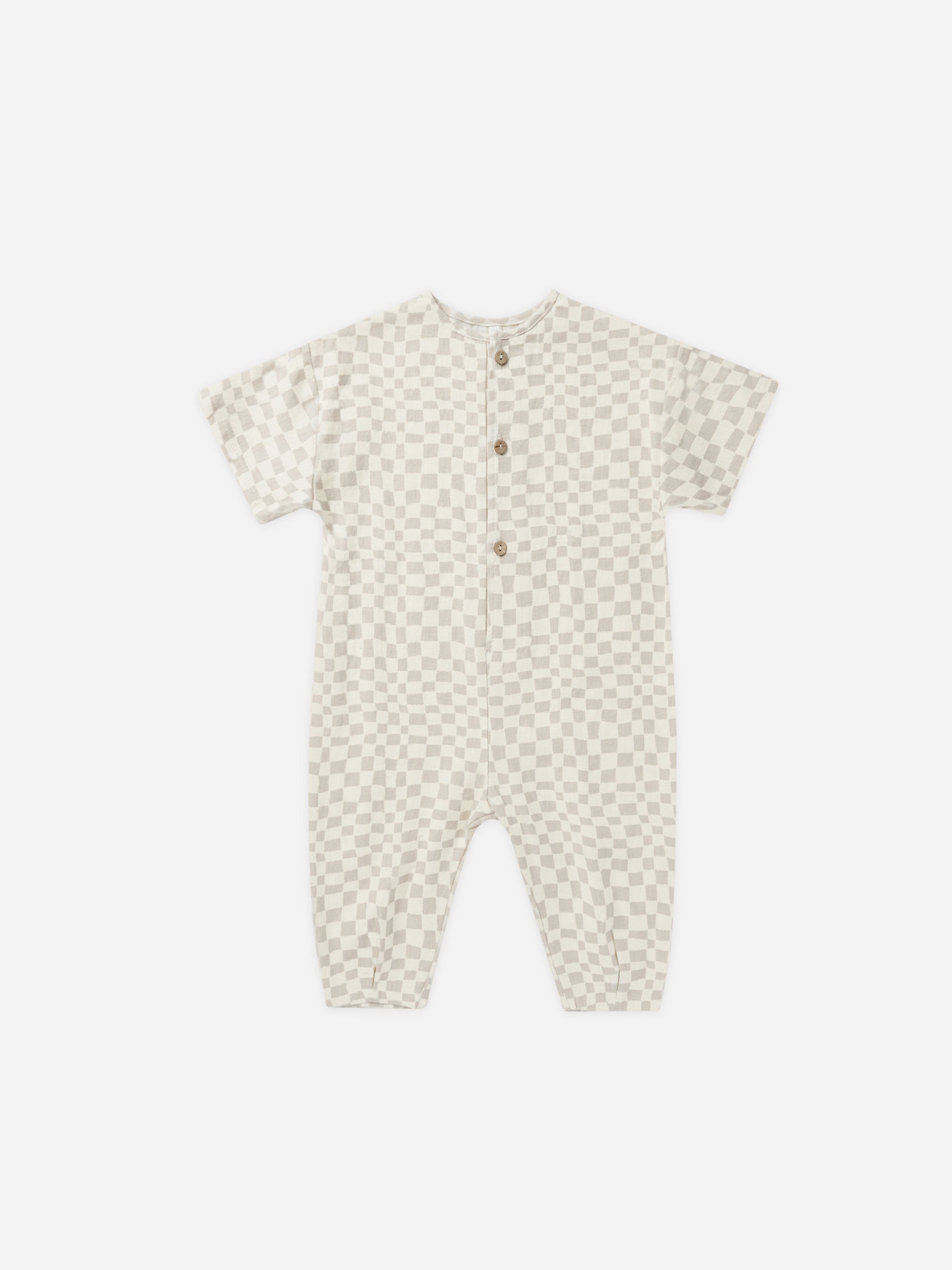 Hayes Jumpsuit || Dove Check - Rylee + Cru | Kids Clothes | Trendy Baby Clothes | Modern Infant Outfits |
