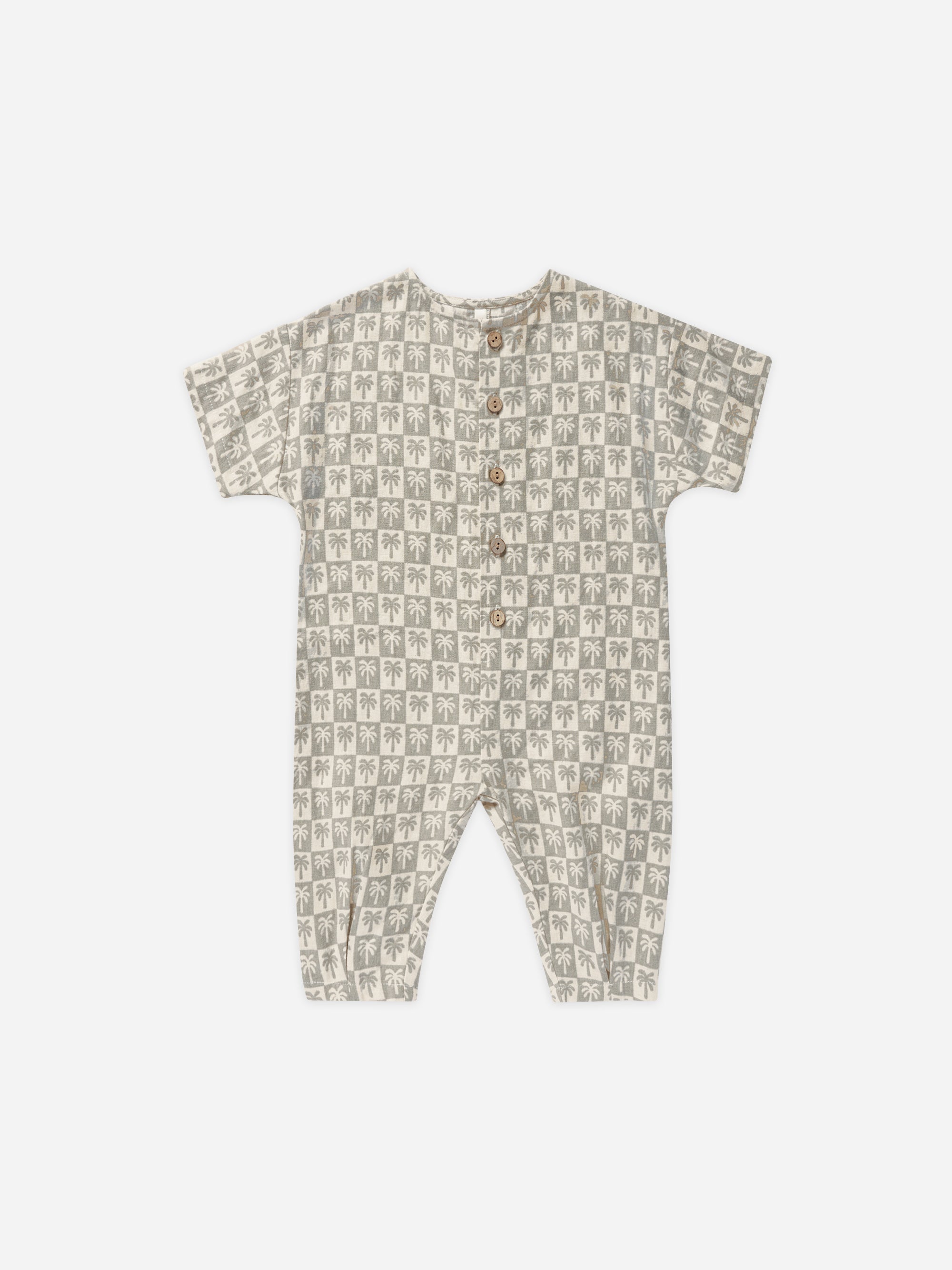 Hayes Jumpsuit || Palm Check - Rylee + Cru | Kids Clothes | Trendy Baby Clothes | Modern Infant Outfits |