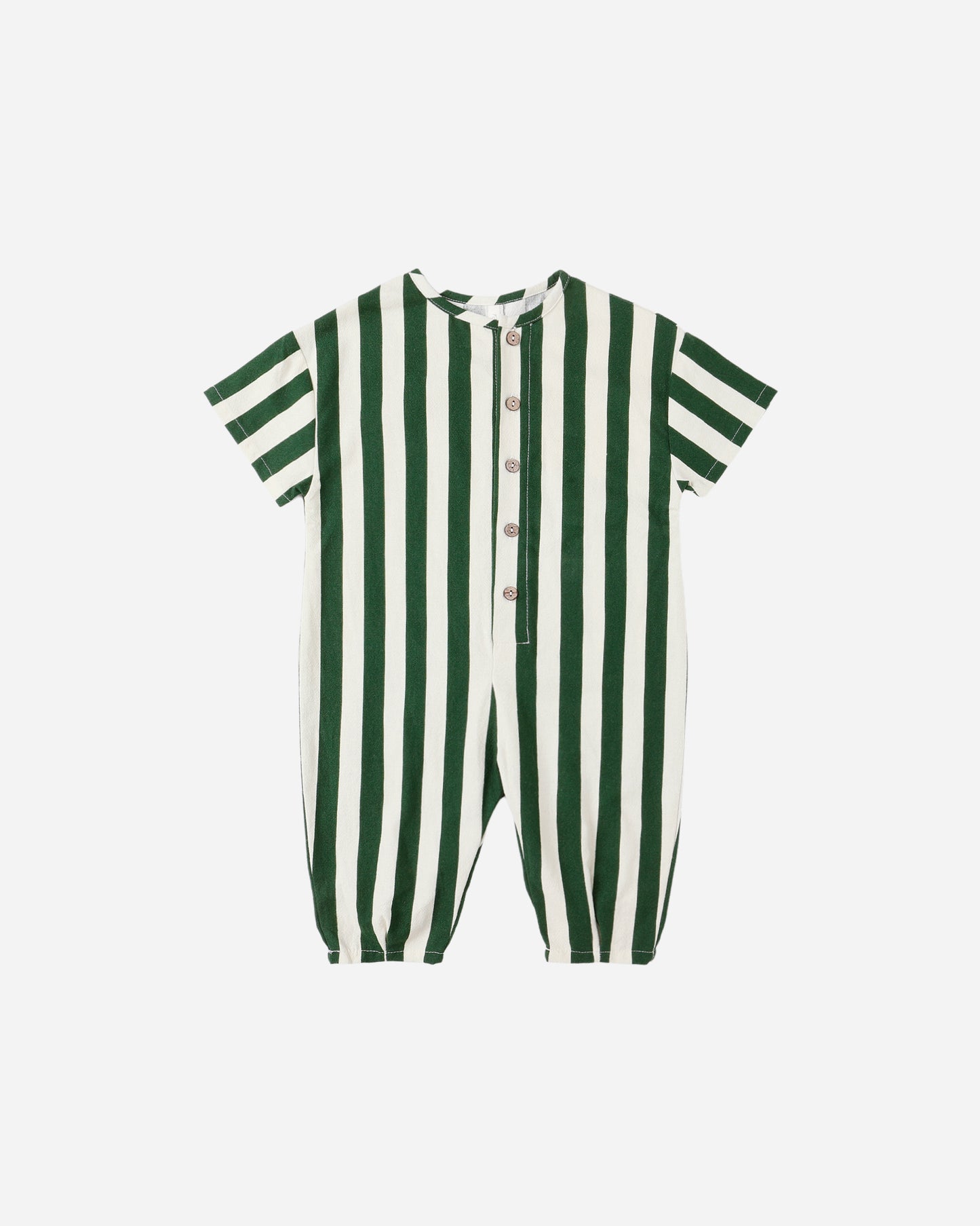 Hayes Jumpsuit || Green Stripe - Rylee + Cru | Kids Clothes | Trendy Baby Clothes | Modern Infant Outfits |
