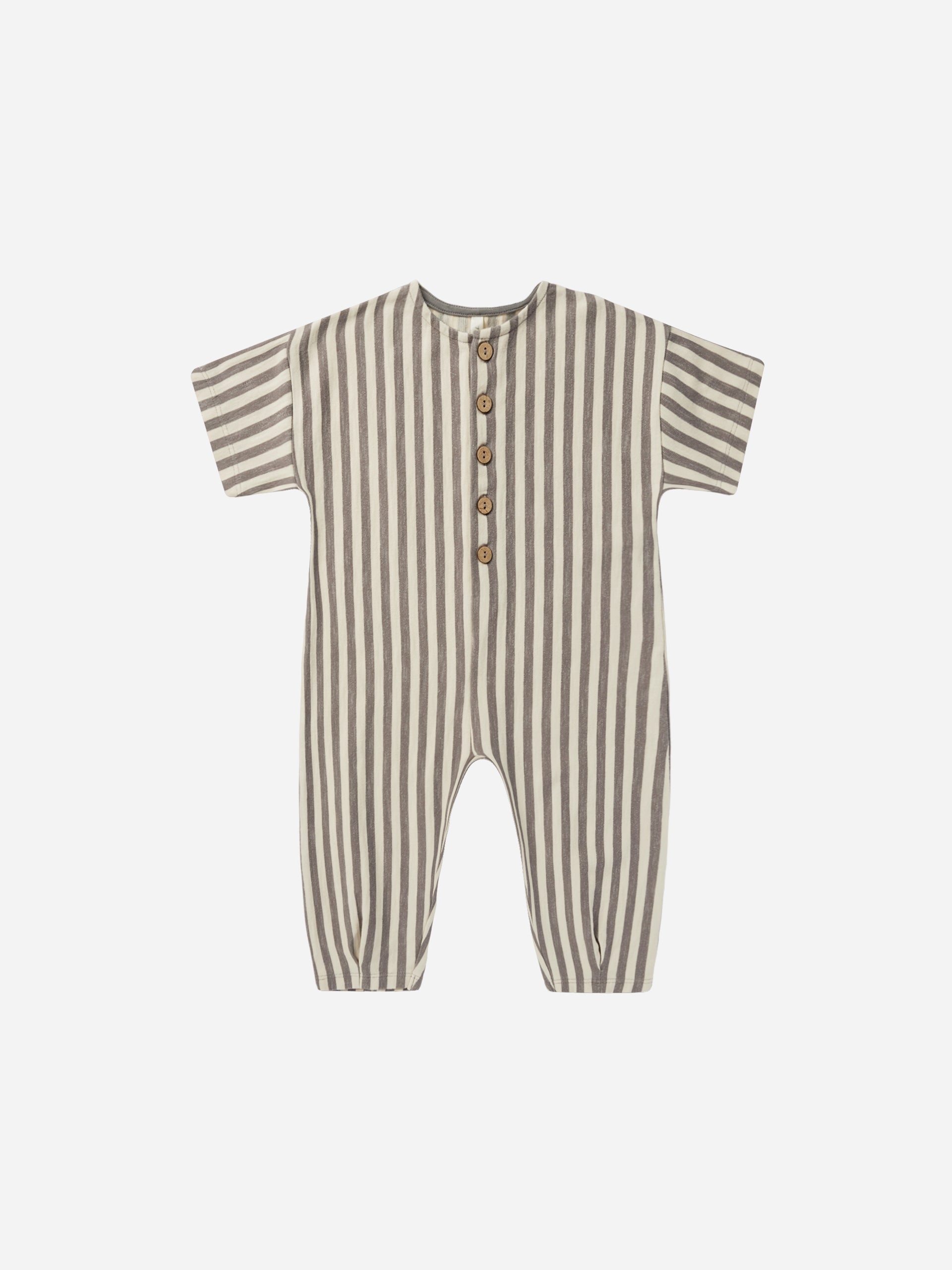 Hayes Jumpsuit || Charcoal Stripe - Rylee + Cru | Kids Clothes | Trendy Baby Clothes | Modern Infant Outfits |