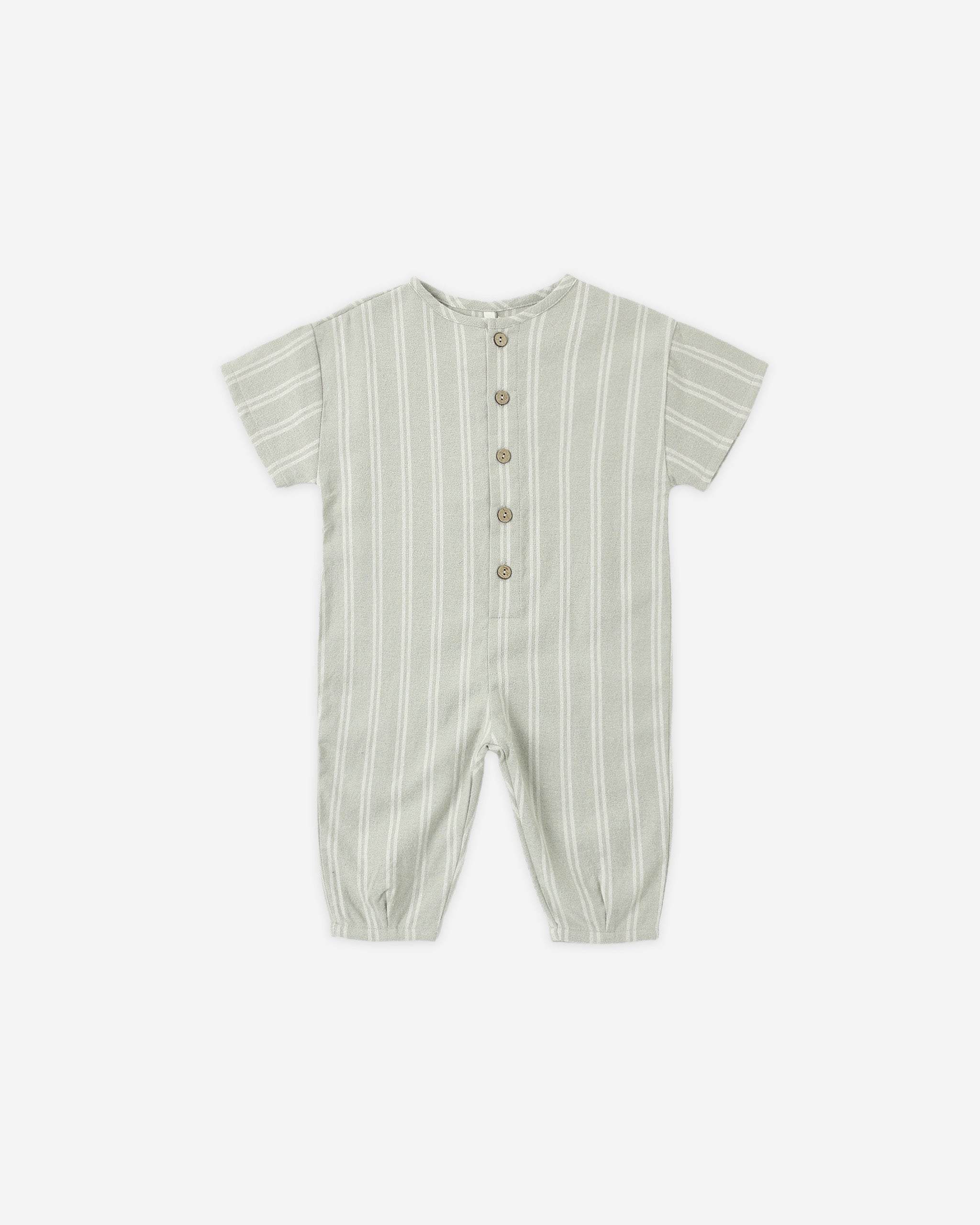 Hayes Jumpsuit Sage Pinstripe - Rylee + Cru | Kids Clothes | Trendy Baby Clothes | Modern Infant Outfits |