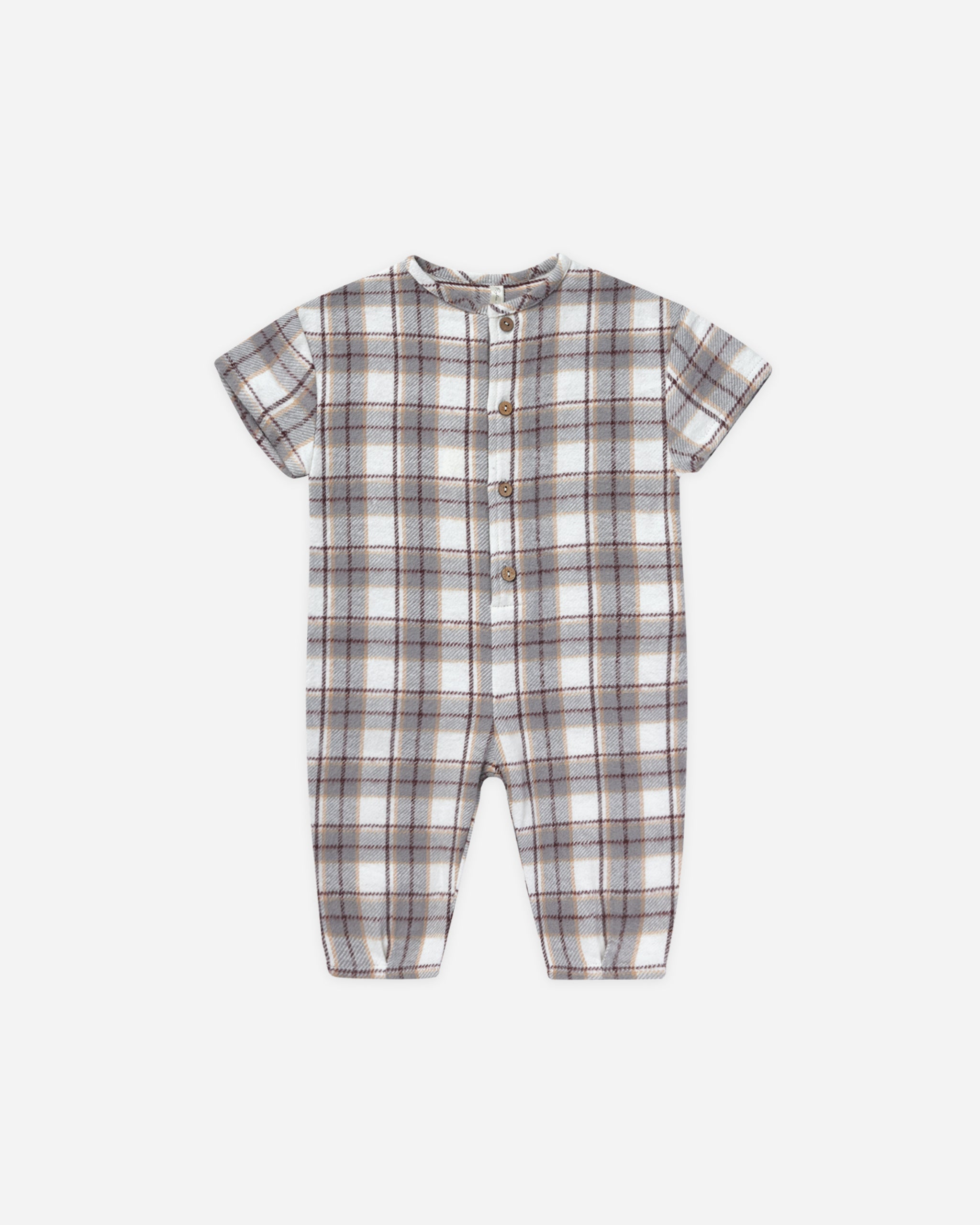 Hayes Jumpsuit || Blue Flannel - Rylee + Cru | Kids Clothes | Trendy Baby Clothes | Modern Infant Outfits |