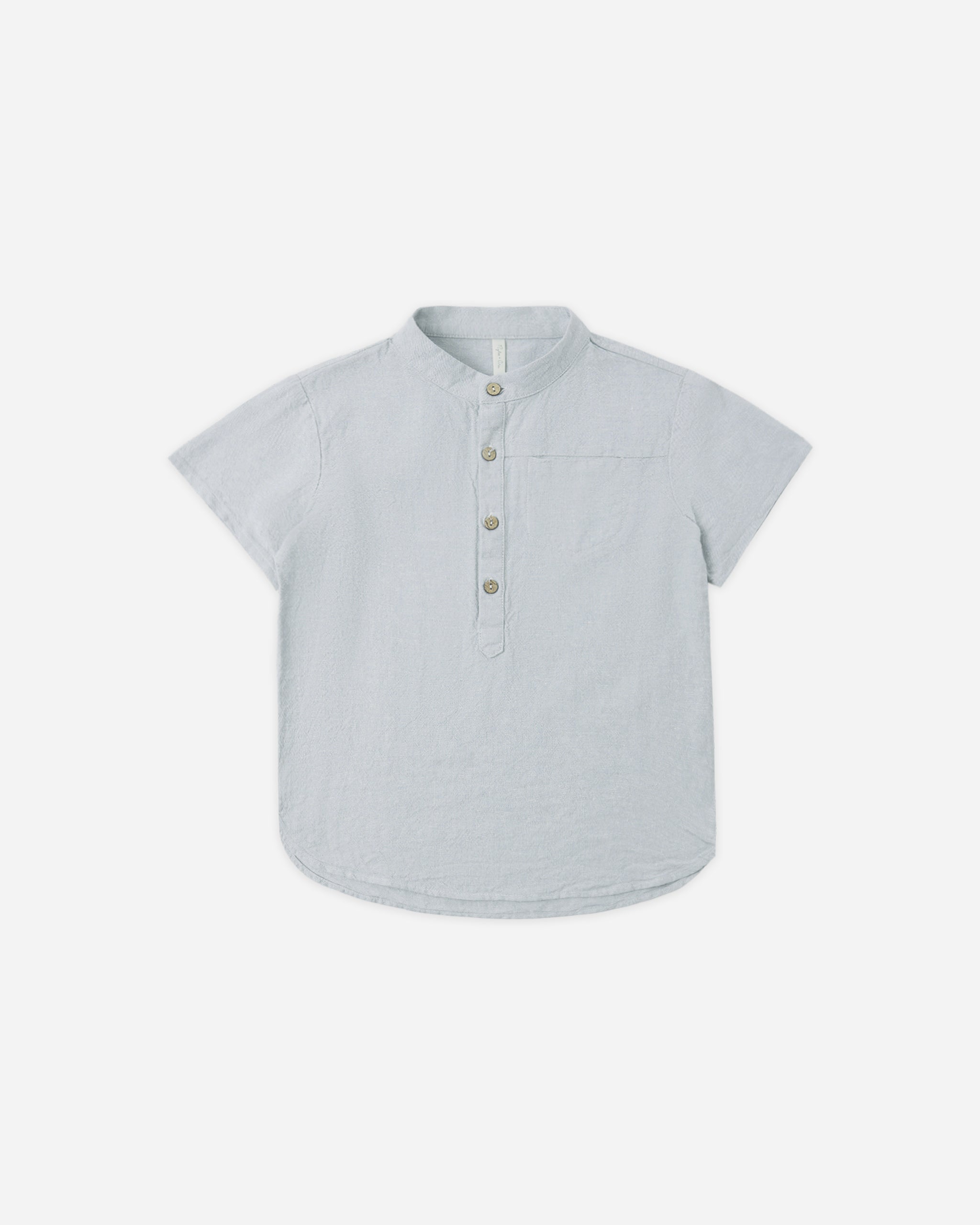 Mason Shirt Heathered Light Blue - Rylee + Cru | Kids Clothes | Trendy Baby Clothes | Modern Infant Outfits |