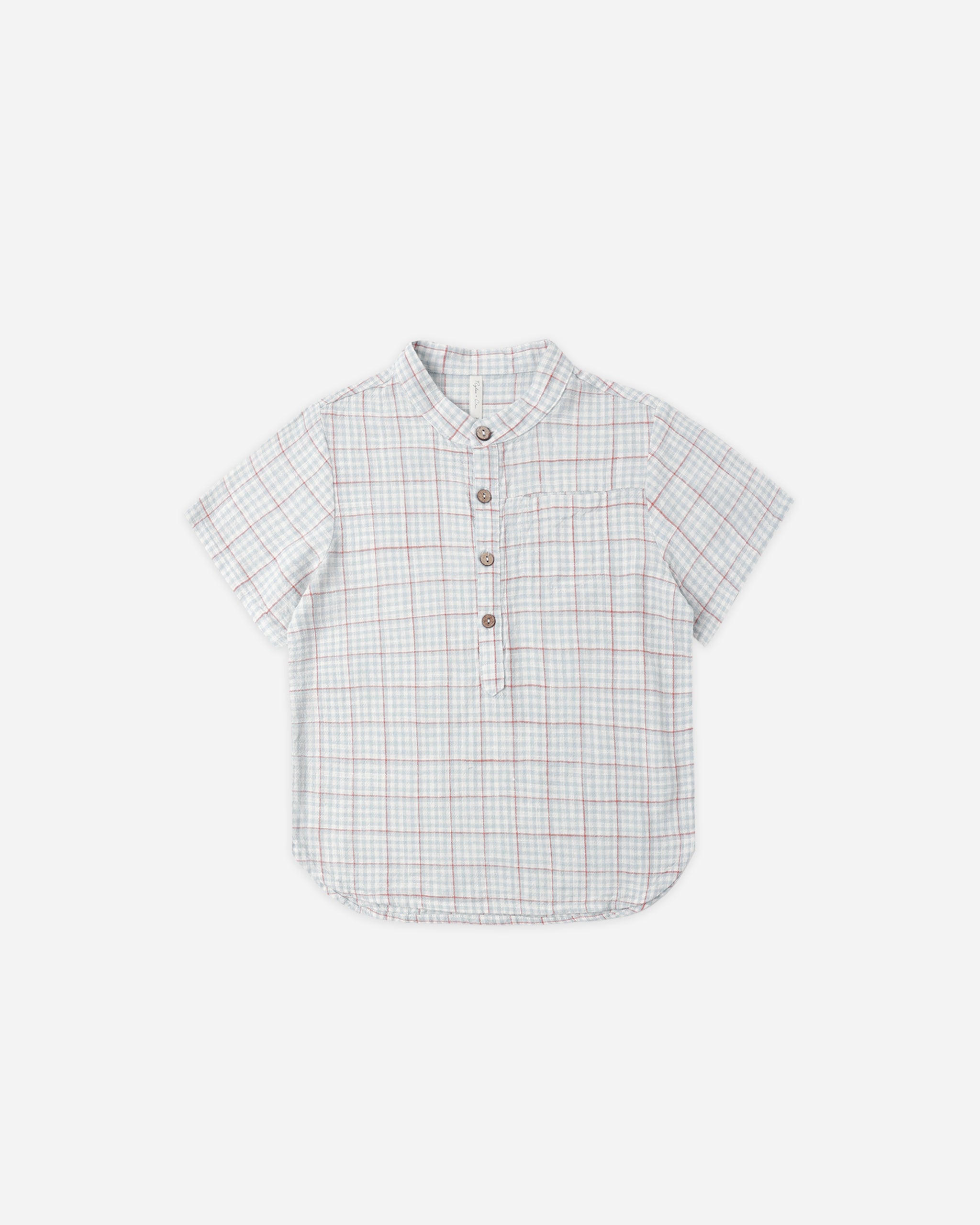 Mason Shirt Light Blue Plaid - Rylee + Cru | Kids Clothes | Trendy Baby Clothes | Modern Infant Outfits |