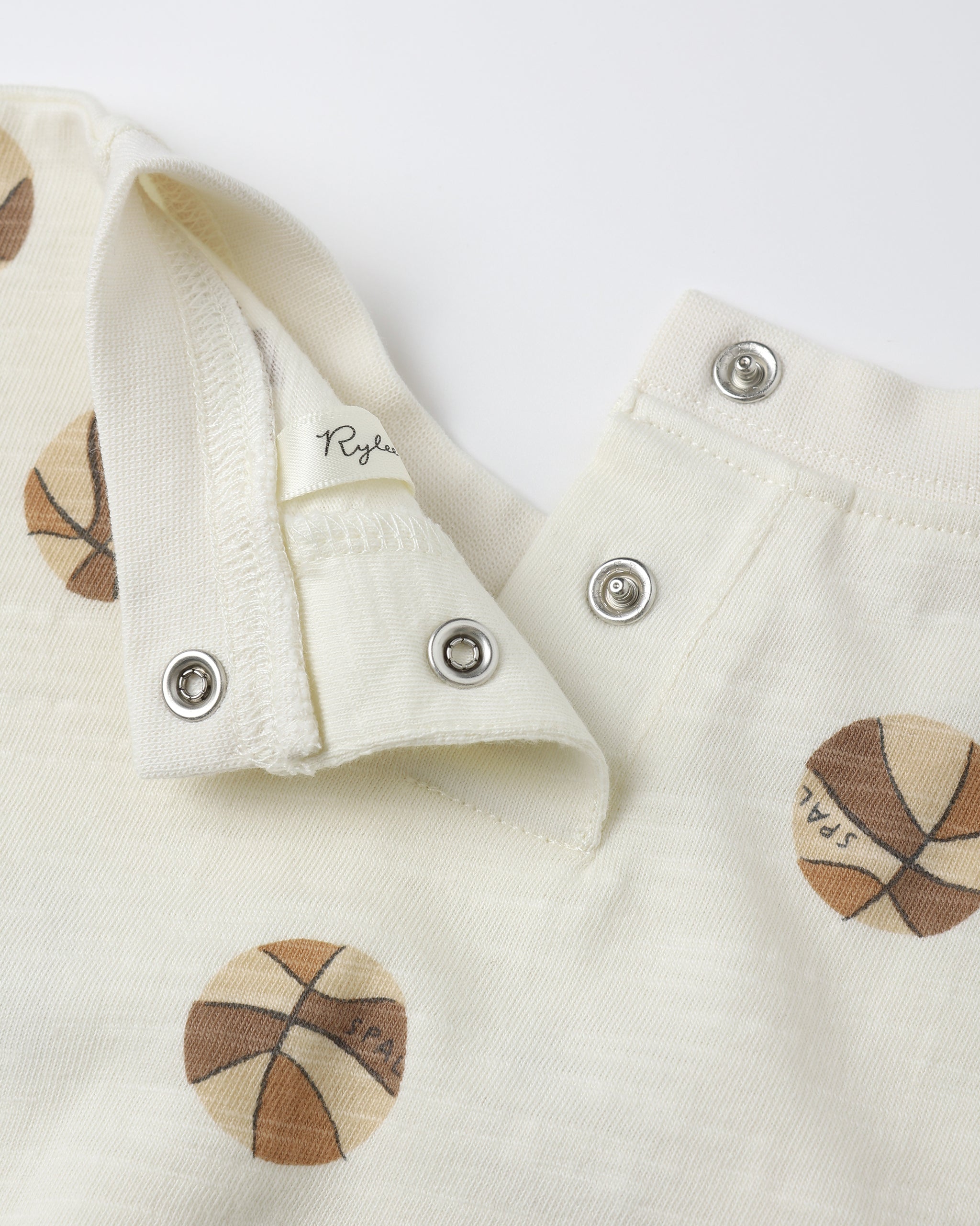 Relaxed Bubble Romper || Basketball - Rylee + Cru | Kids Clothes | Trendy Baby Clothes | Modern Infant Outfits |