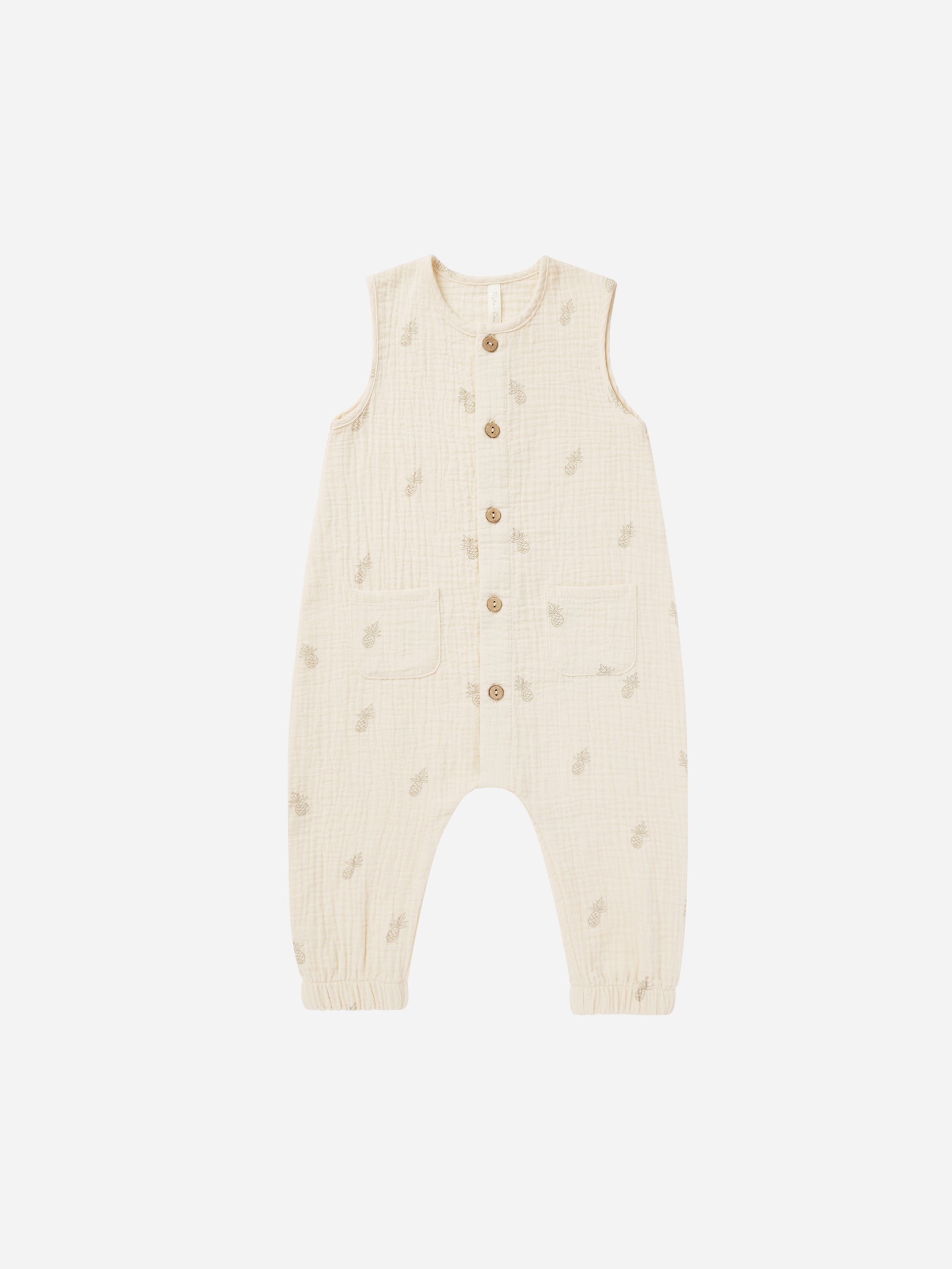 Woven Jumpsuit || Pineapple - Rylee + Cru | Kids Clothes | Trendy Baby Clothes | Modern Infant Outfits |