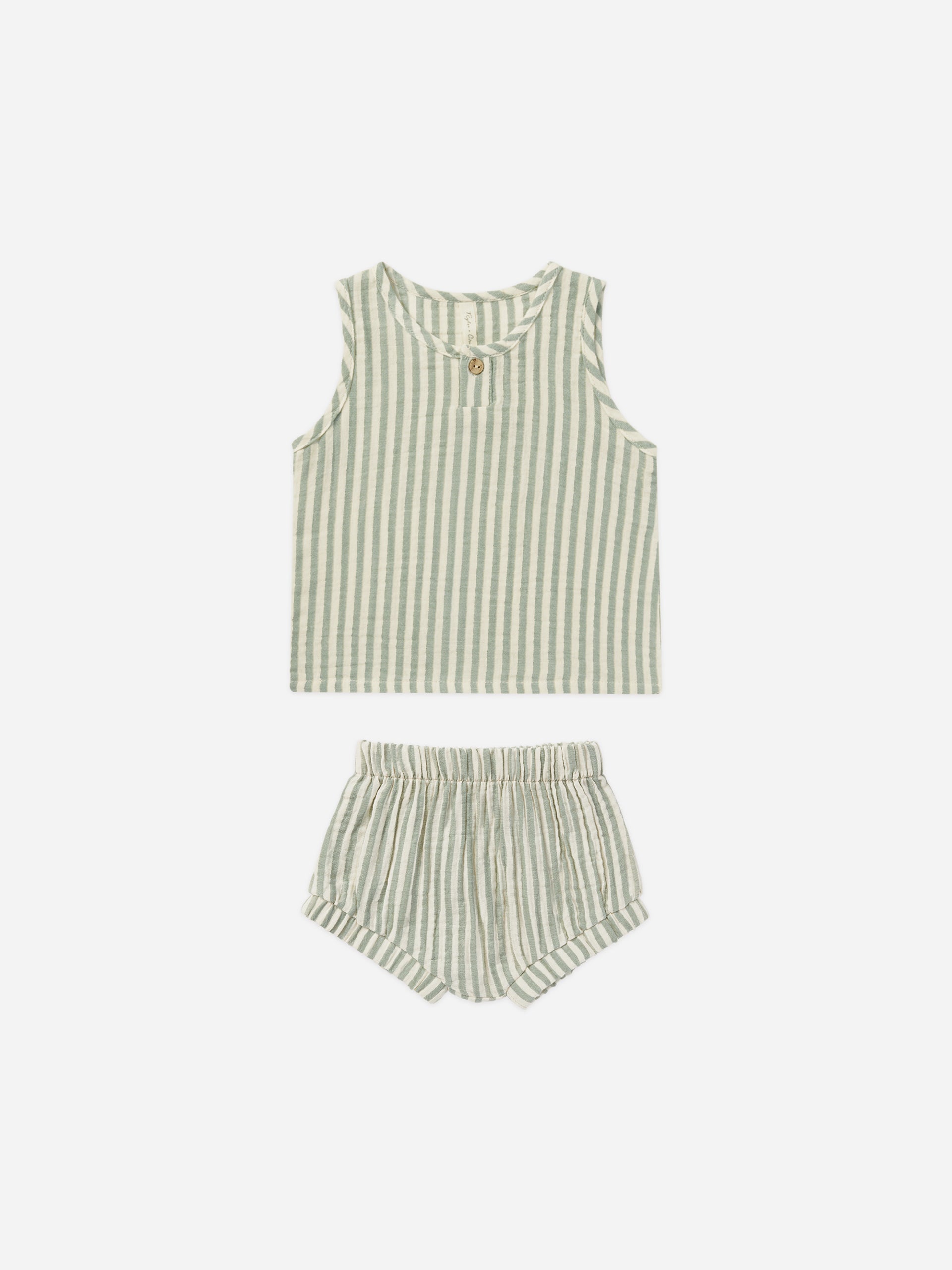 Baby Tank Set || Summer Stripe - Rylee + Cru | Kids Clothes | Trendy Baby Clothes | Modern Infant Outfits |