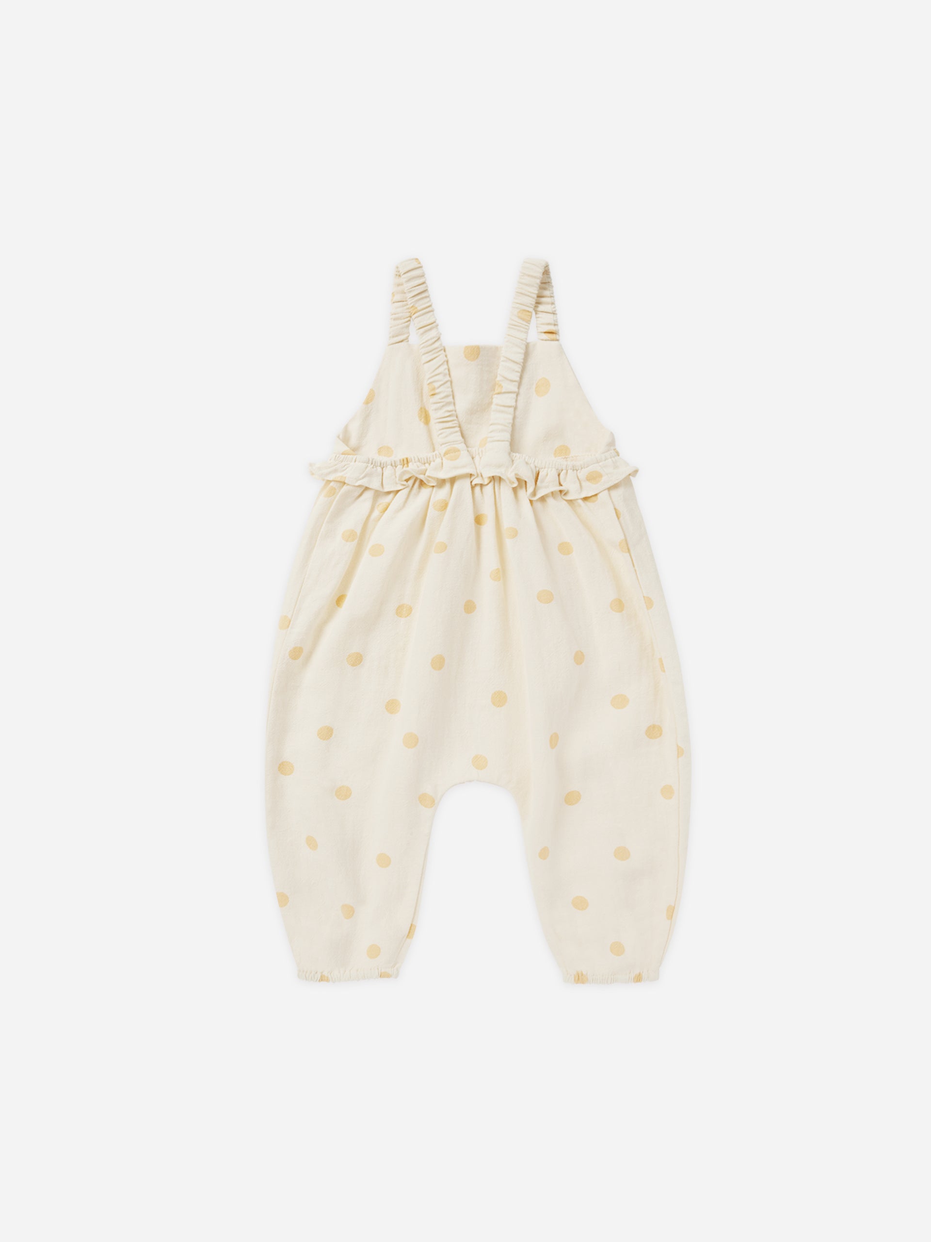 Kinsley Jumpsuit || Yellow Polka Dot - Rylee + Cru | Kids Clothes | Trendy Baby Clothes | Modern Infant Outfits |