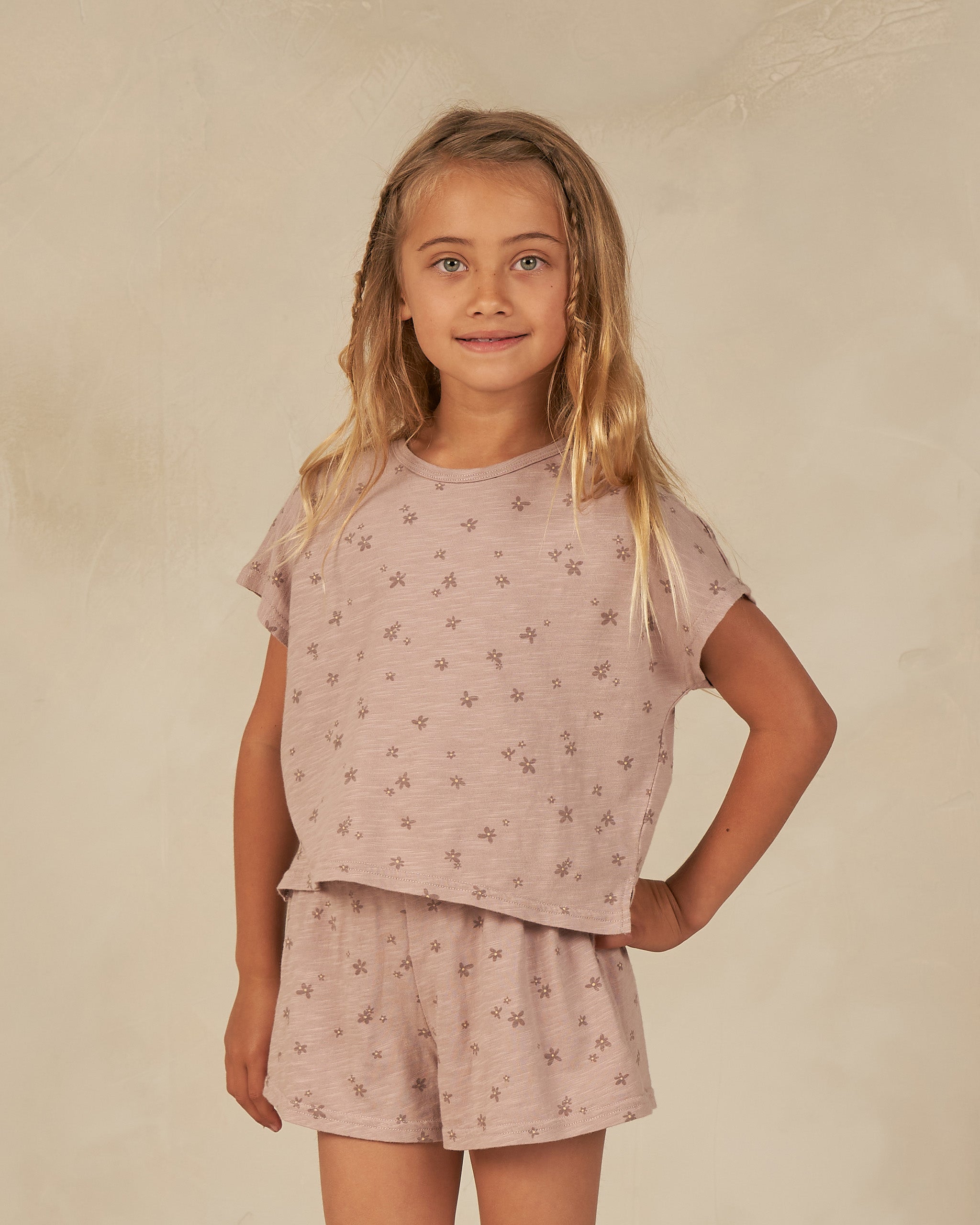 Raegan Set || Mauve Ditsy - Rylee + Cru | Kids Clothes | Trendy Baby Clothes | Modern Infant Outfits |
