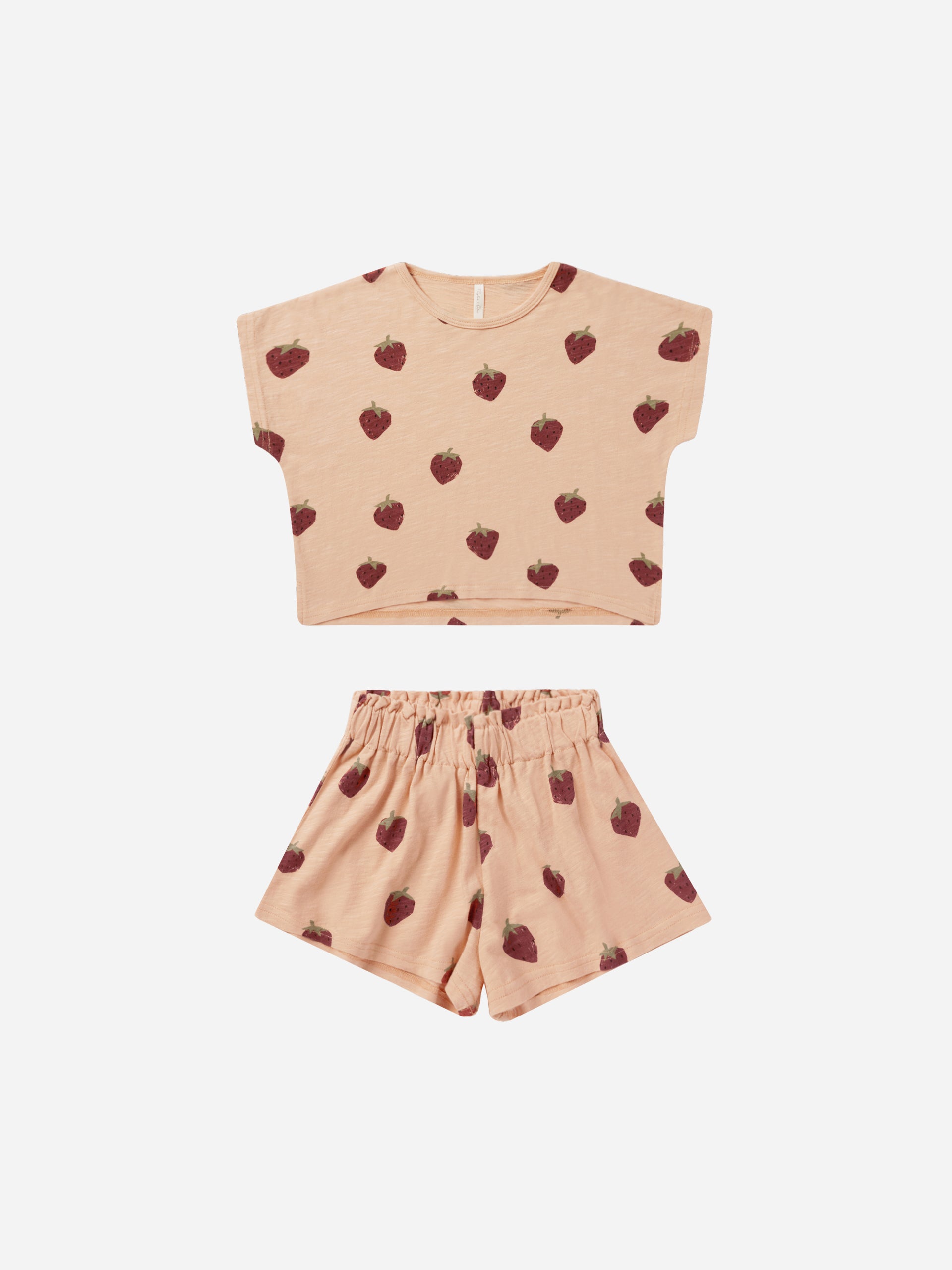 Raegan Set || Strawberries - Rylee + Cru | Kids Clothes | Trendy Baby Clothes | Modern Infant Outfits |