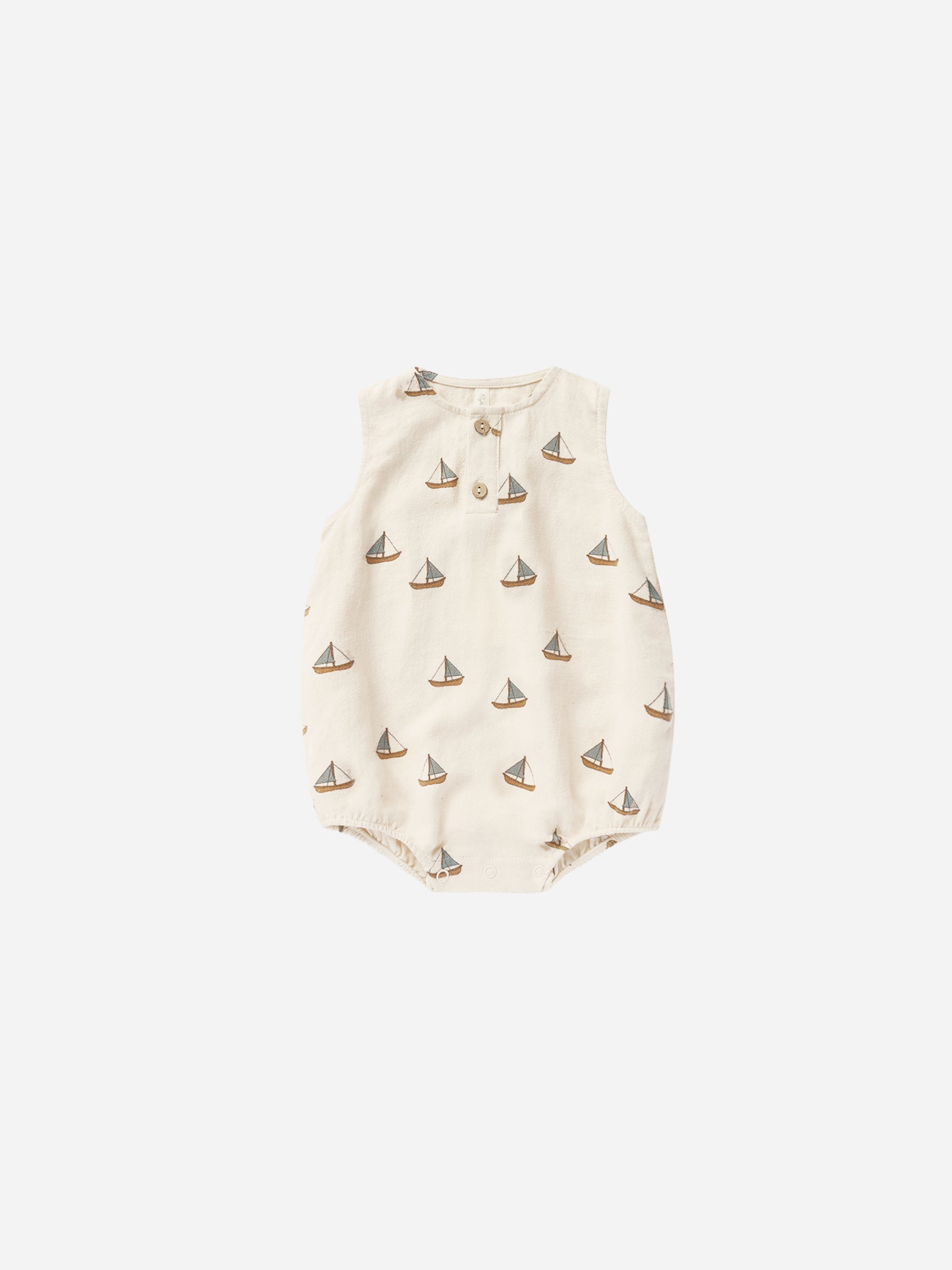 Beau Romper || Sailboats - Rylee + Cru | Kids Clothes | Trendy Baby Clothes | Modern Infant Outfits |