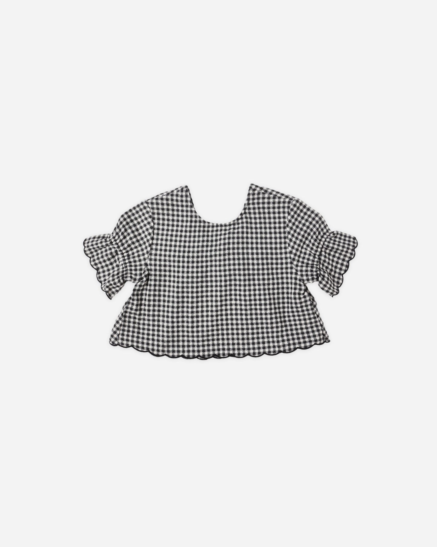Francie Blouse || Black Gingham - Rylee + Cru | Kids Clothes | Trendy Baby Clothes | Modern Infant Outfits |