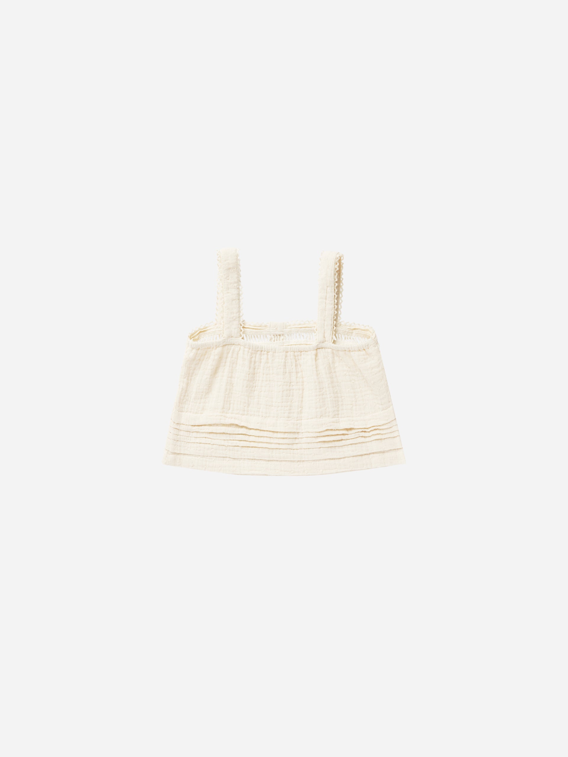 Pleat Tank || Ivory - Rylee + Cru | Kids Clothes | Trendy Baby Clothes | Modern Infant Outfits |