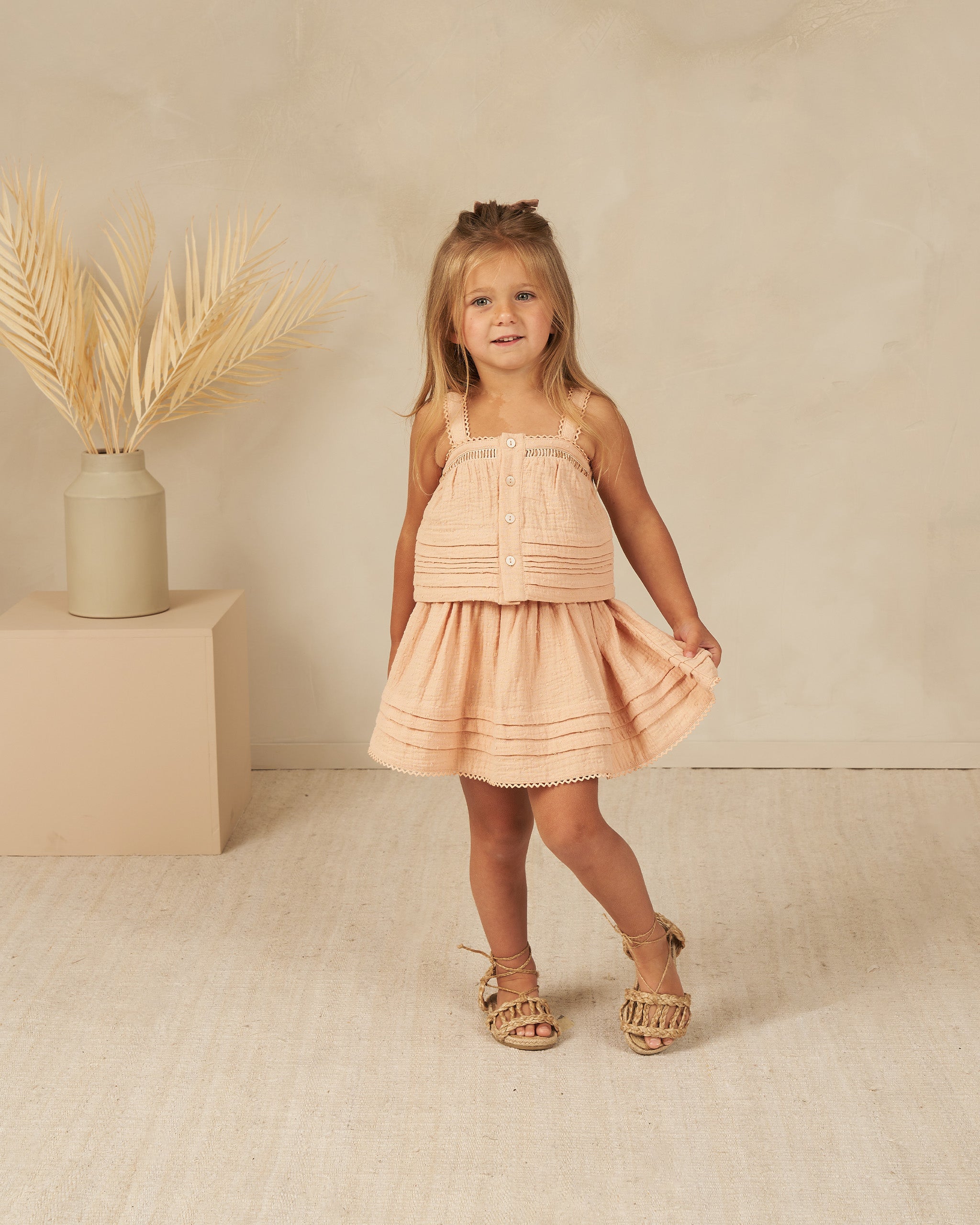 Mae Skirt || Apricot - Rylee + Cru | Kids Clothes | Trendy Baby Clothes | Modern Infant Outfits |
