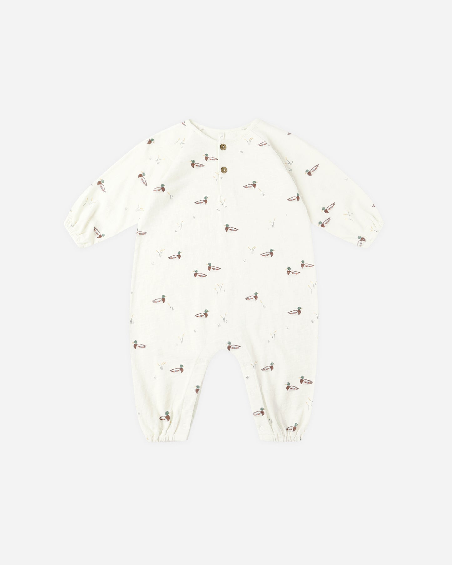 Henley Jumpsuit || Ducks - Rylee + Cru | Kids Clothes | Trendy Baby Clothes | Modern Infant Outfits |