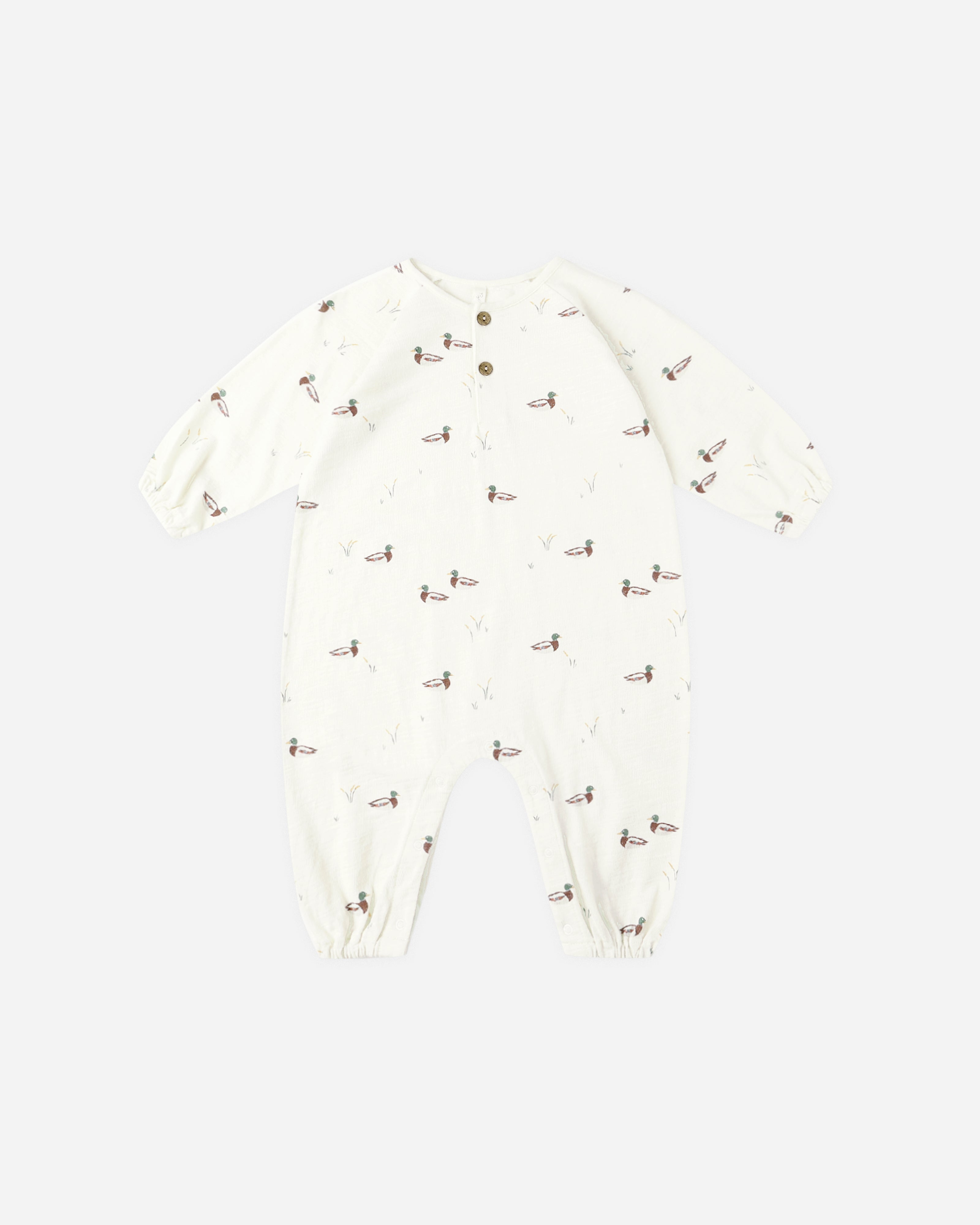Henley Jumpsuit || Ducks - Rylee + Cru | Kids Clothes | Trendy Baby Clothes | Modern Infant Outfits |