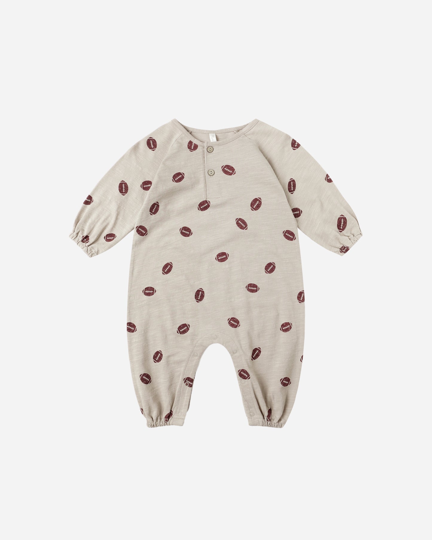 Henley Jumpsuit || Football - Rylee + Cru | Kids Clothes | Trendy Baby Clothes | Modern Infant Outfits |
