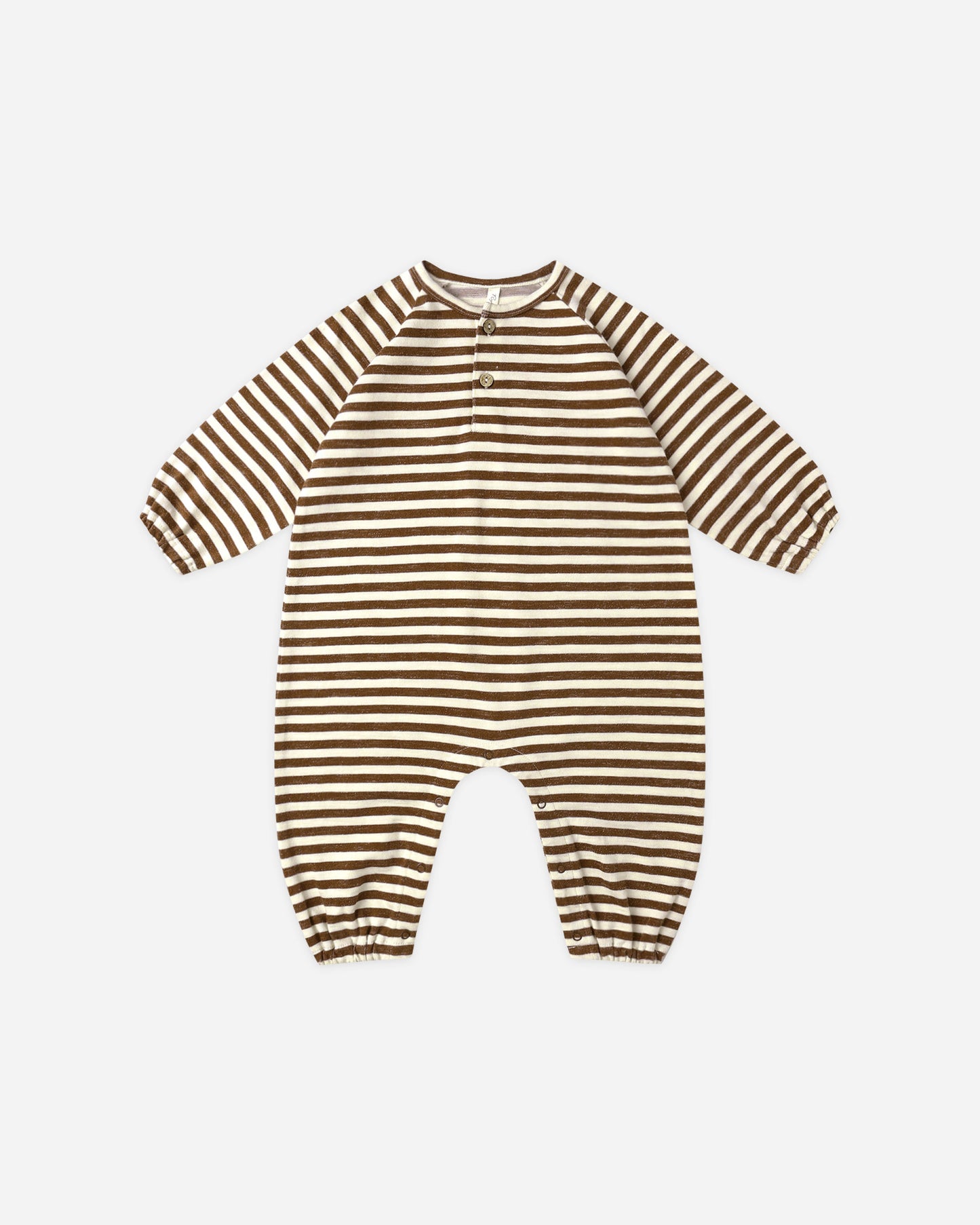 Henley Jumpsuit || Brown Stripe - Rylee + Cru | Kids Clothes | Trendy Baby Clothes | Modern Infant Outfits |