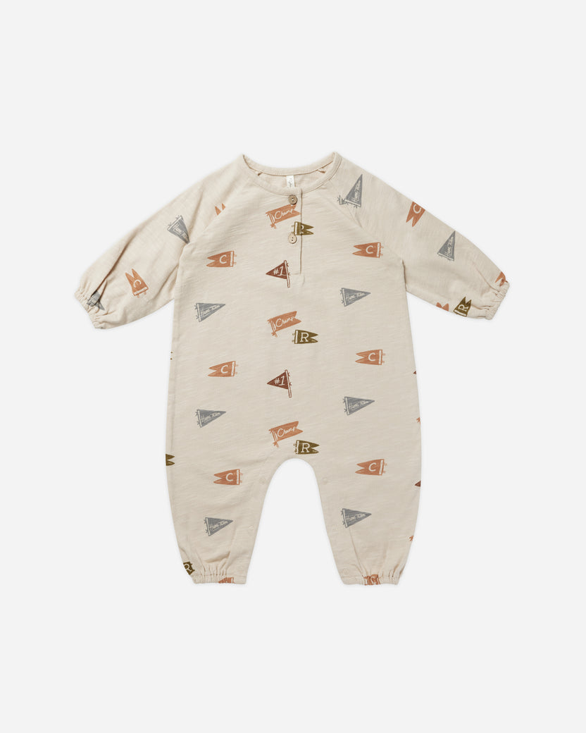 Rylee + Cru Henley Jumpsuit - Ducks
