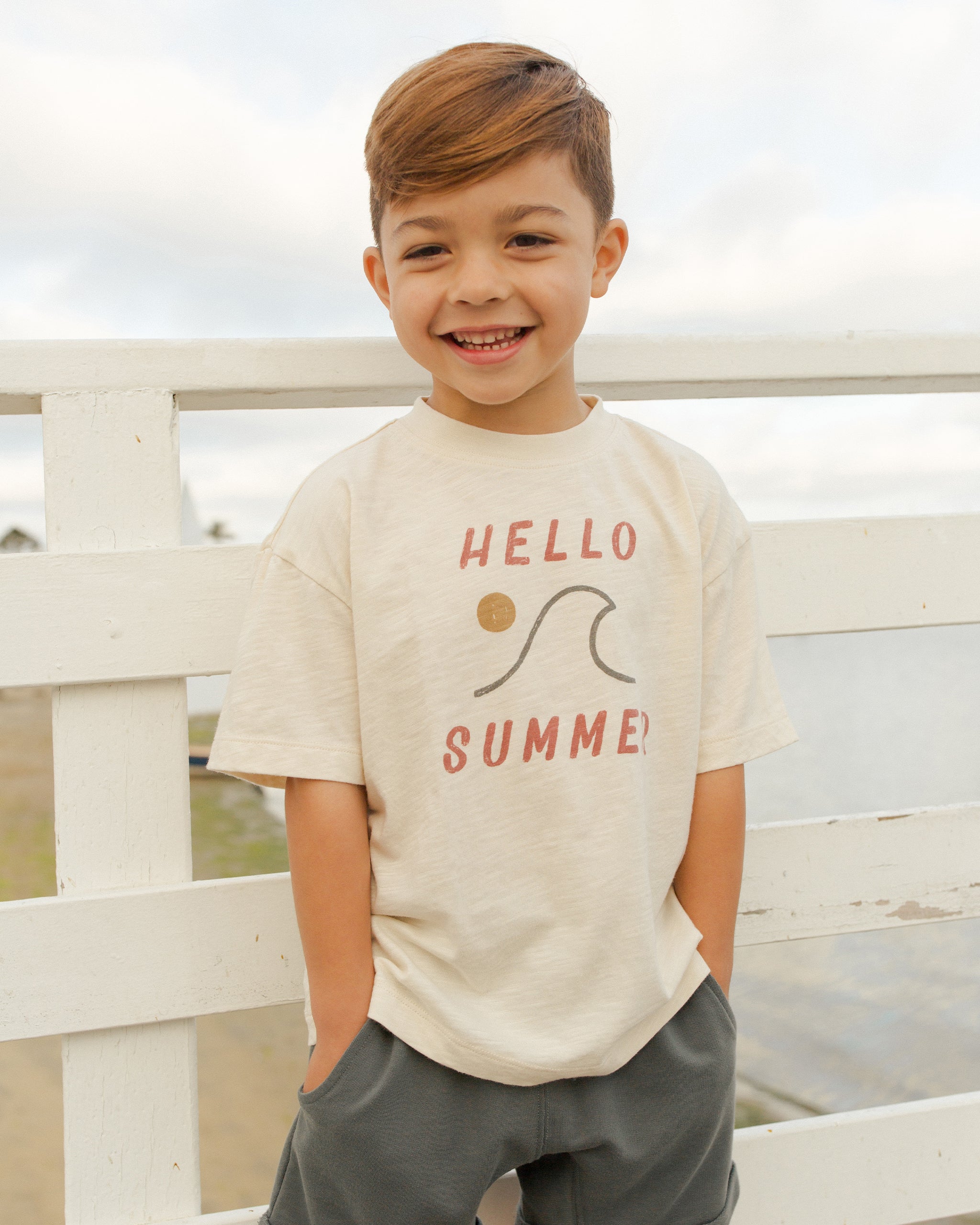 Relaxed Tee || Hello Summer - Rylee + Cru | Kids Clothes | Trendy Baby Clothes | Modern Infant Outfits |