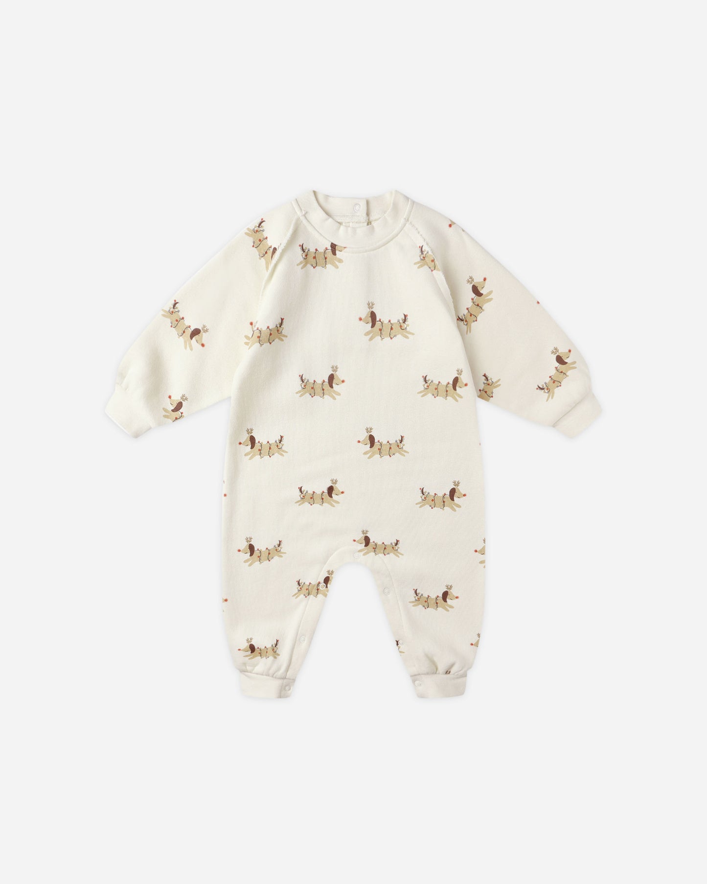 Raglan Jumpsuit || Christmas Dogs - Rylee + Cru | Kids Clothes | Trendy Baby Clothes | Modern Infant Outfits |