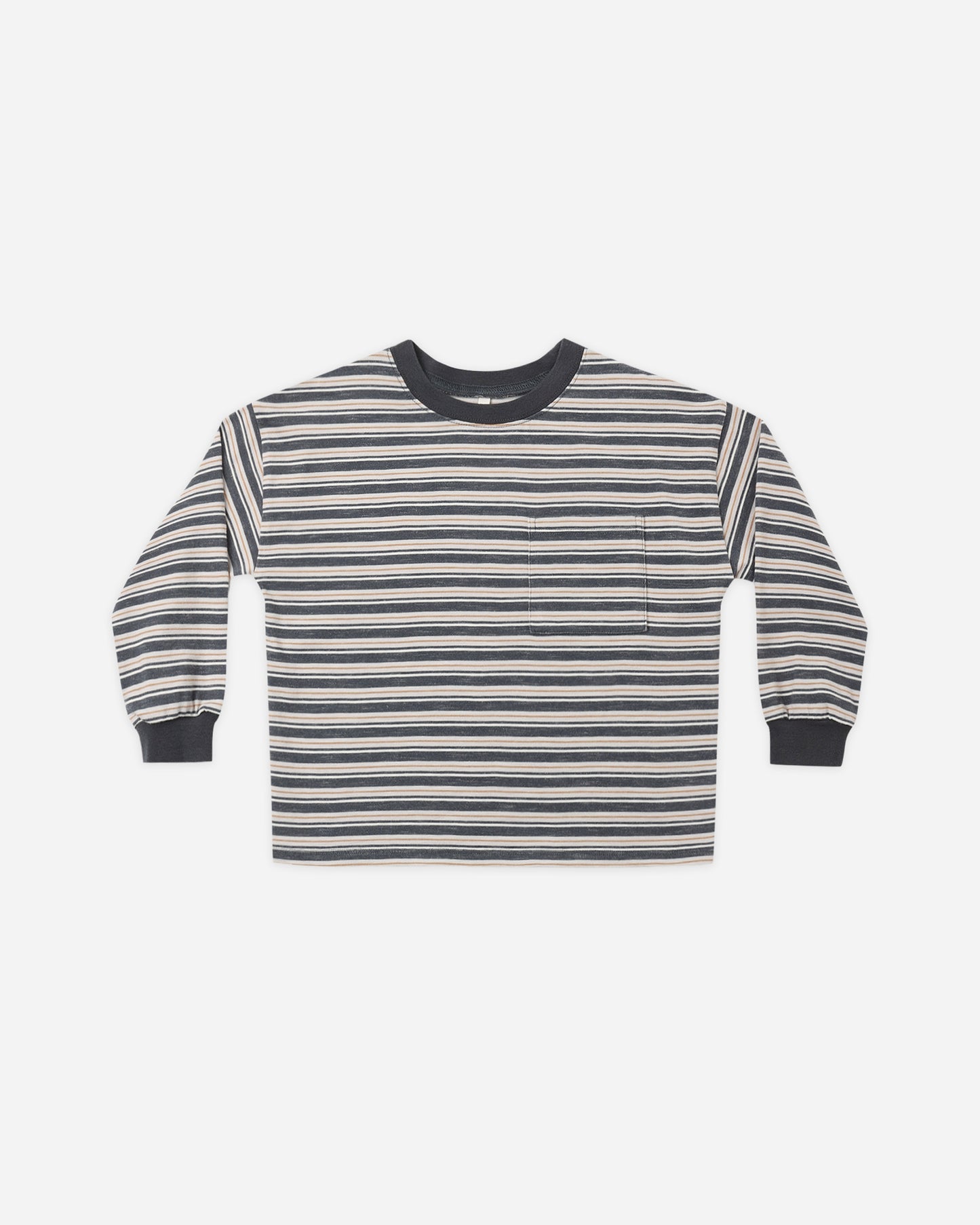 Relaxed Long Sleeve Tee Blue Stripe - Rylee + Cru | Kids Clothes | Trendy Baby Clothes | Modern Infant Outfits |